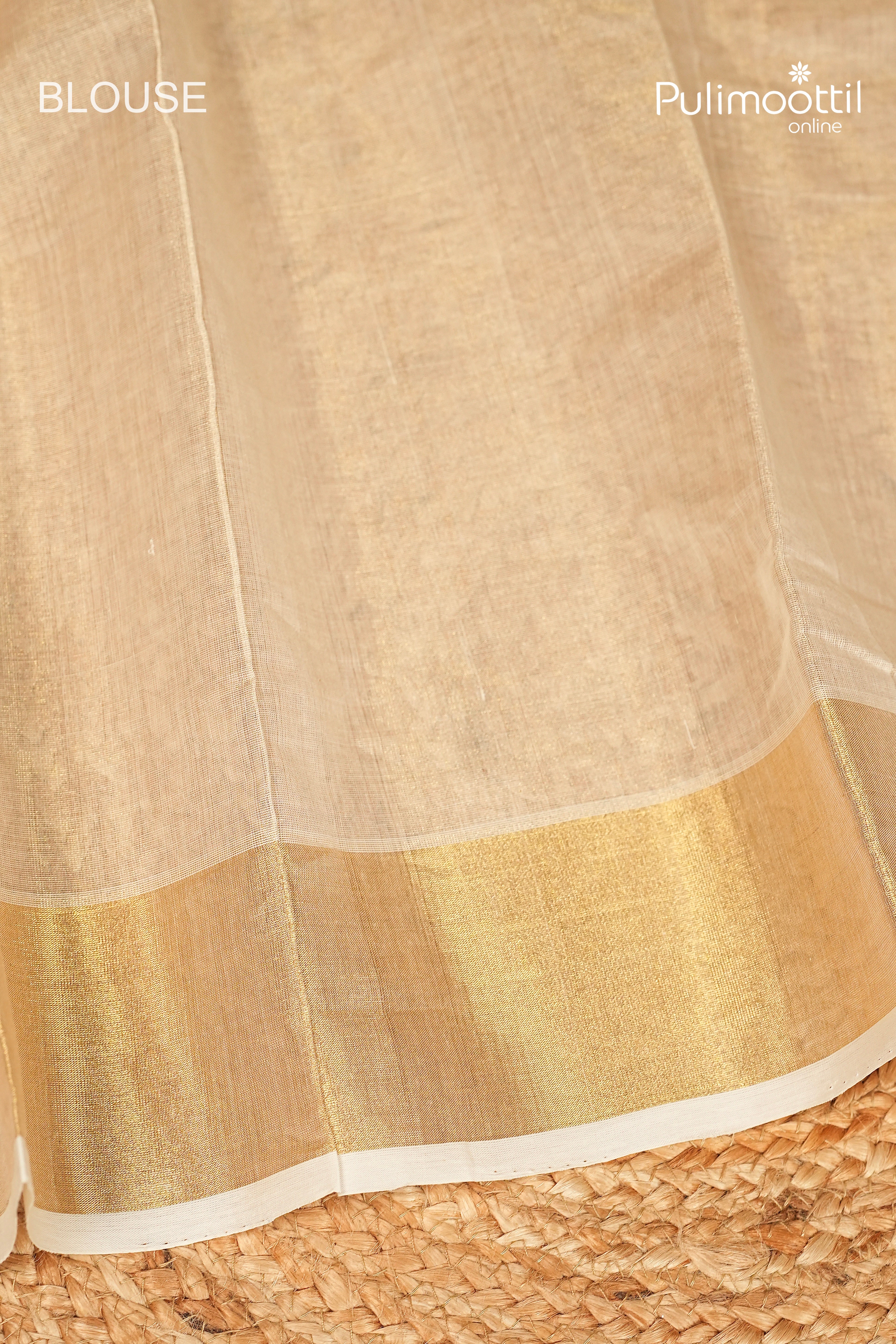 Kerala Traditional Golden Tissue Handloom Set Saree