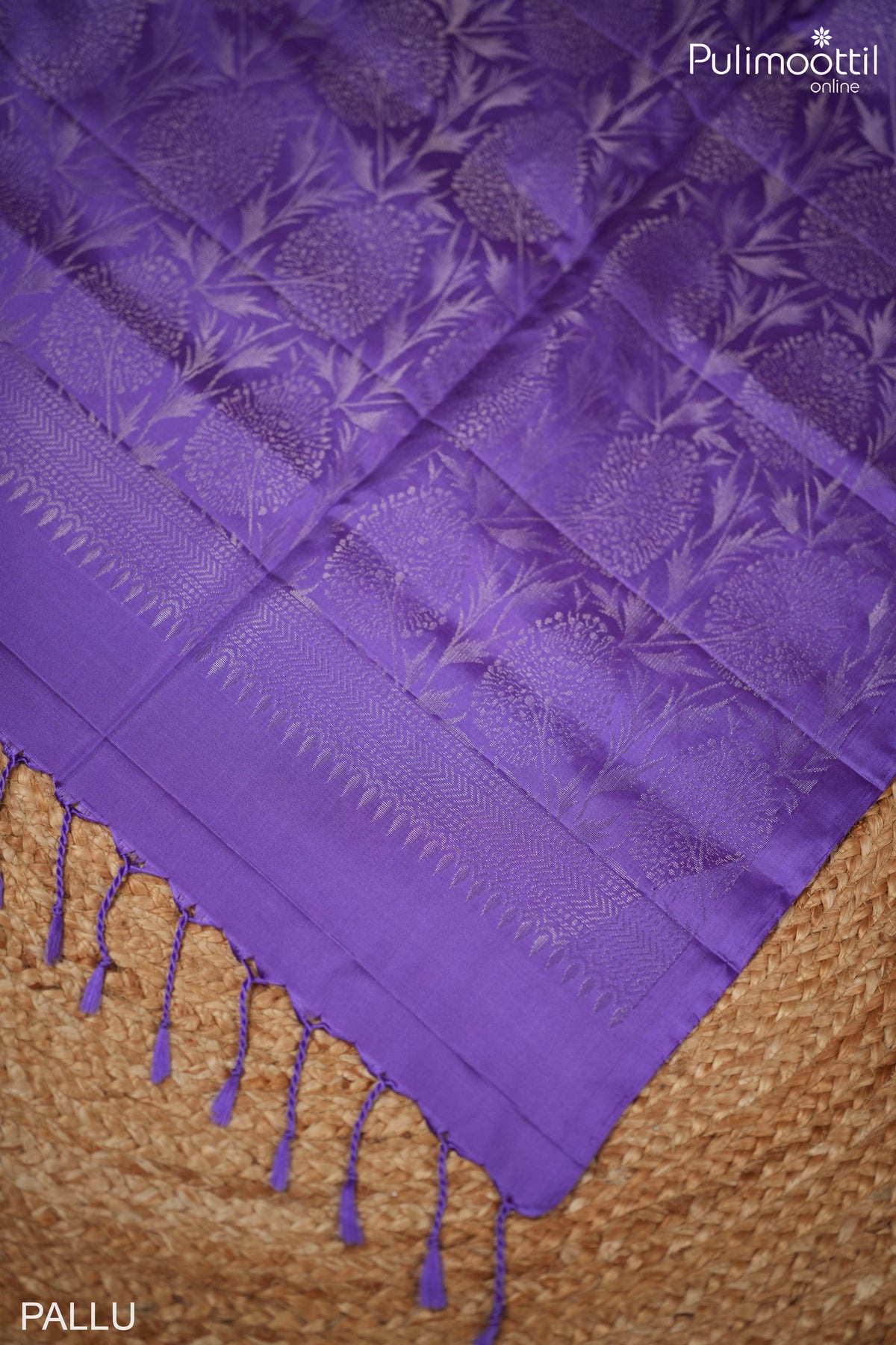 Violet Colour Kanchipuram Silk Saree.