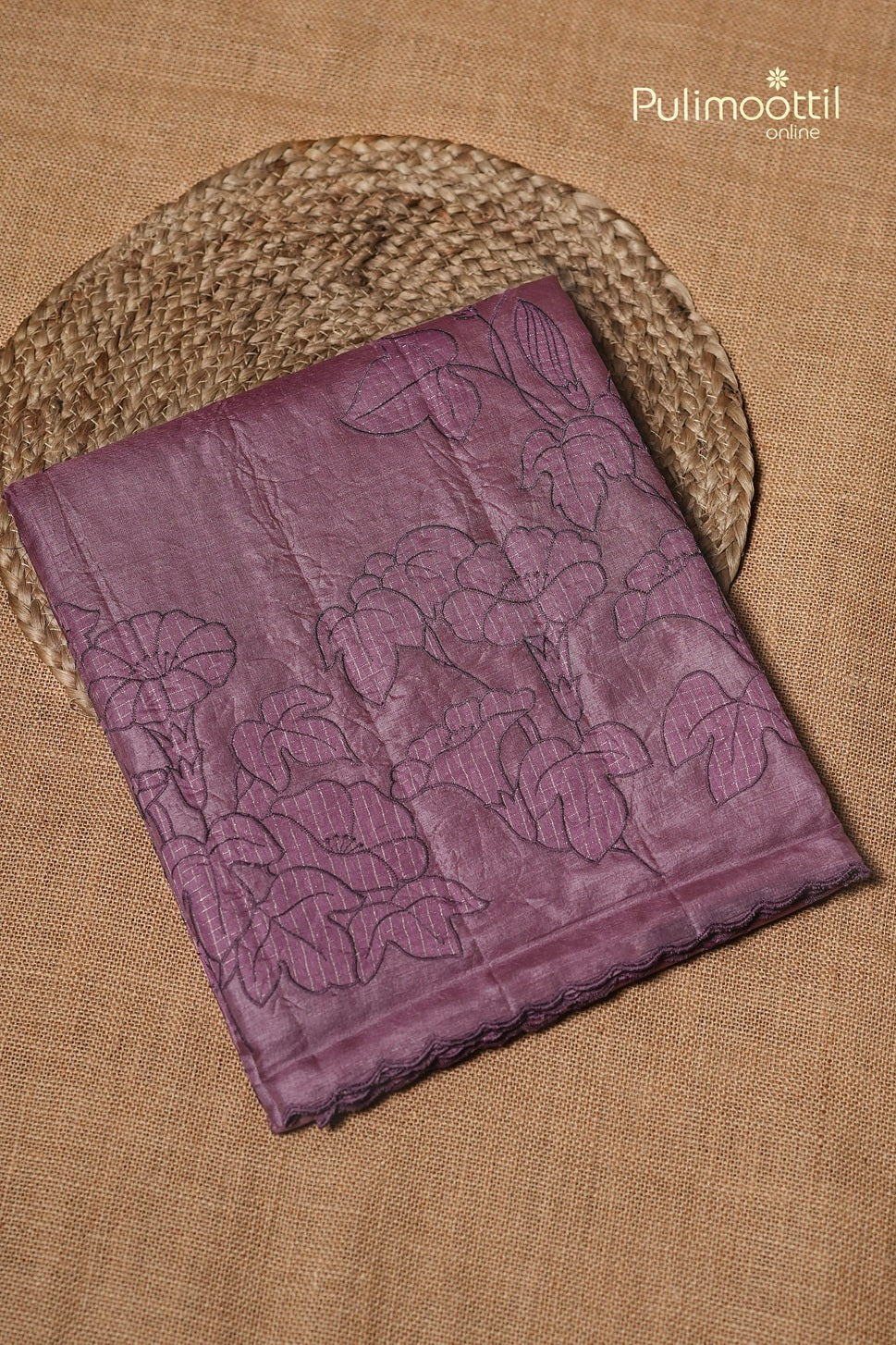 Dusty Pink Colour Tussar Silk Saree