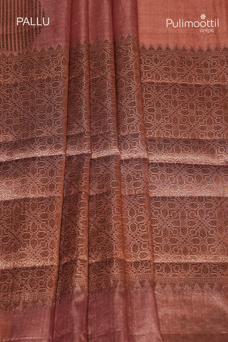 Pastel Onion Colour Tassur Silk Saree