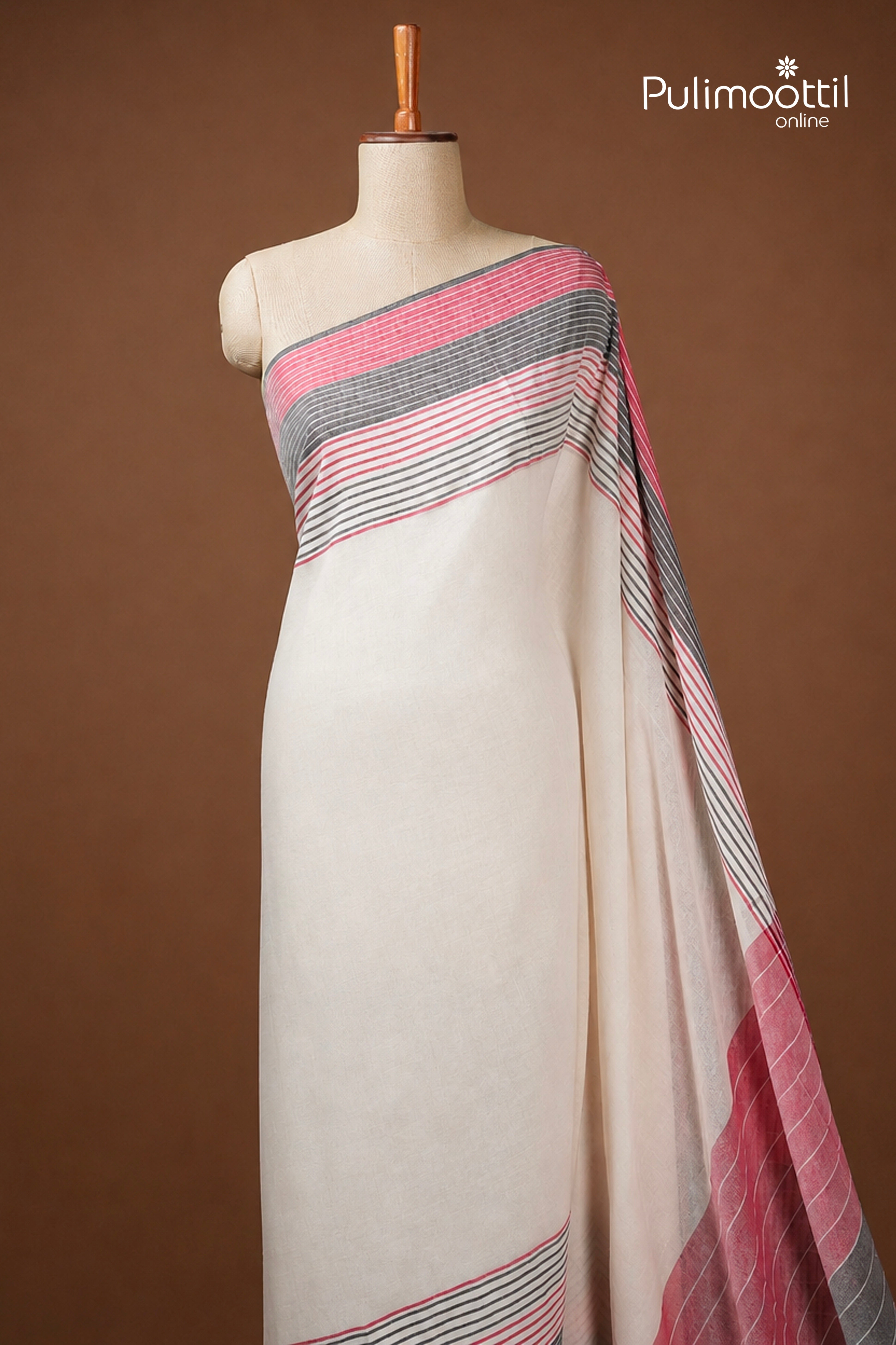 Offwhite Colour Mul Cotton Saree