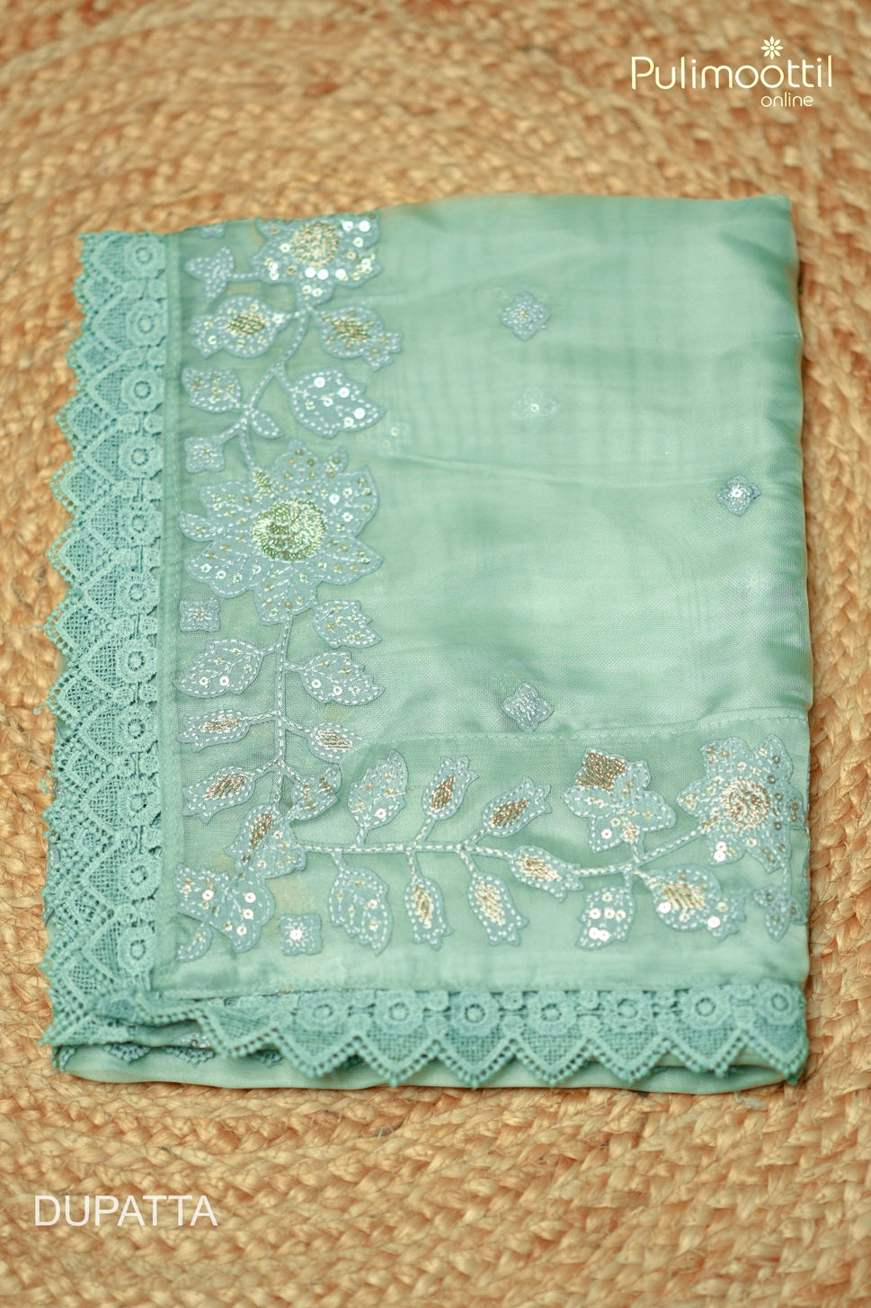 Pastel Blue Net Unstitched Salwar Set