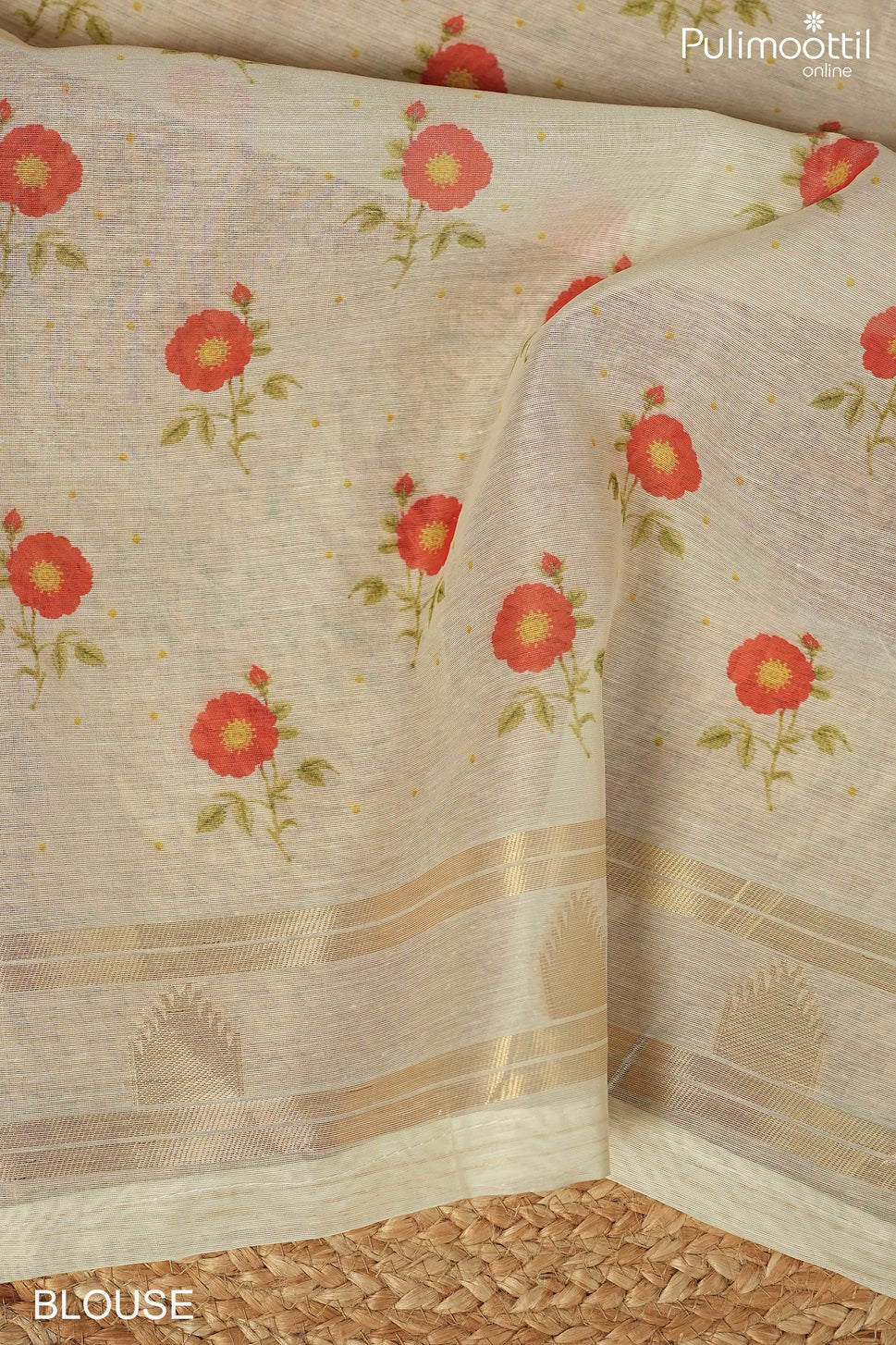 Kerala Traditional Semi Chanderi Saree