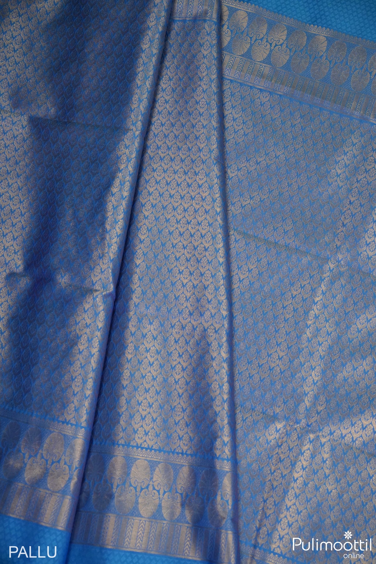 Cerulean Blue Kanchipuram Saree