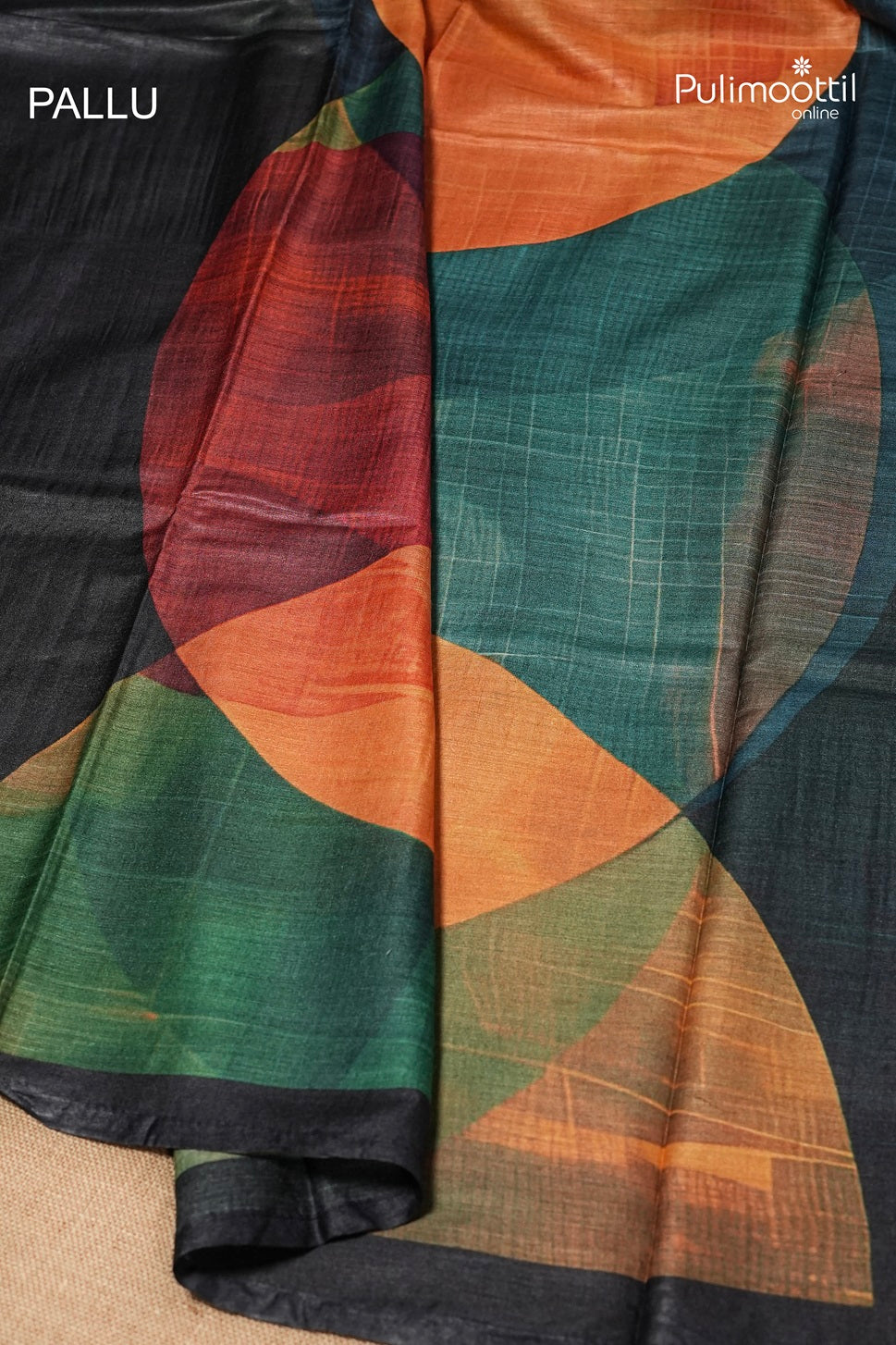 Multicolour Tussar Silk Saree