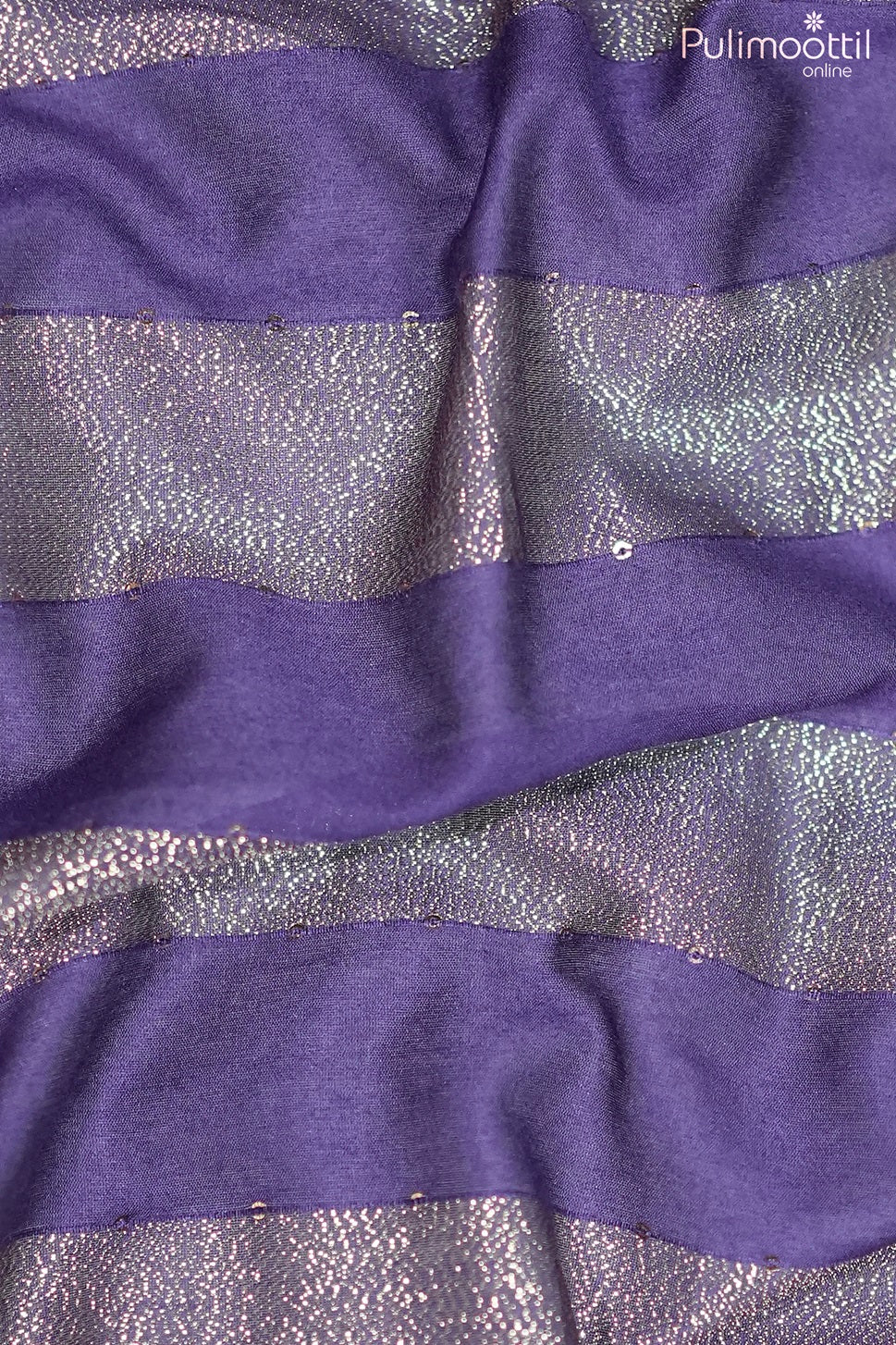 Royal Purple Colour Semi Chanderi Fabric