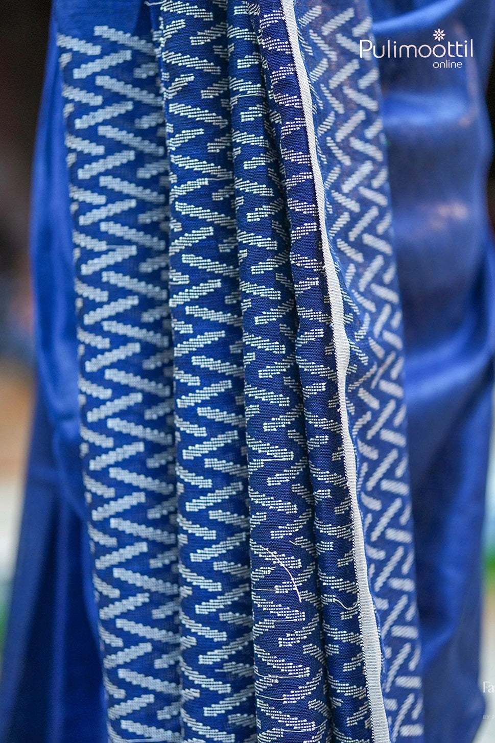 Dark Blue Colour Linen Saree