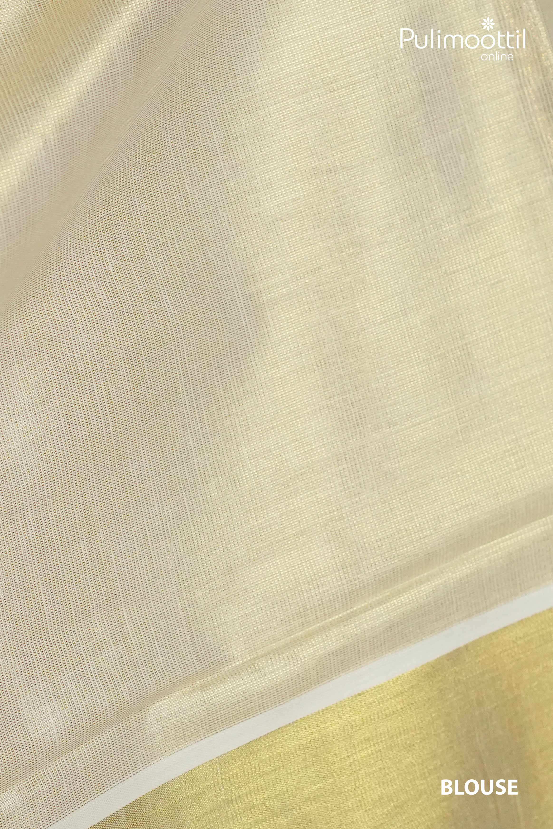 Golden Tissue Kerala Set Saree.