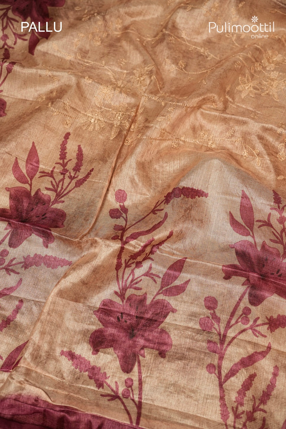 Ivory Colour Tassur Silk Saree