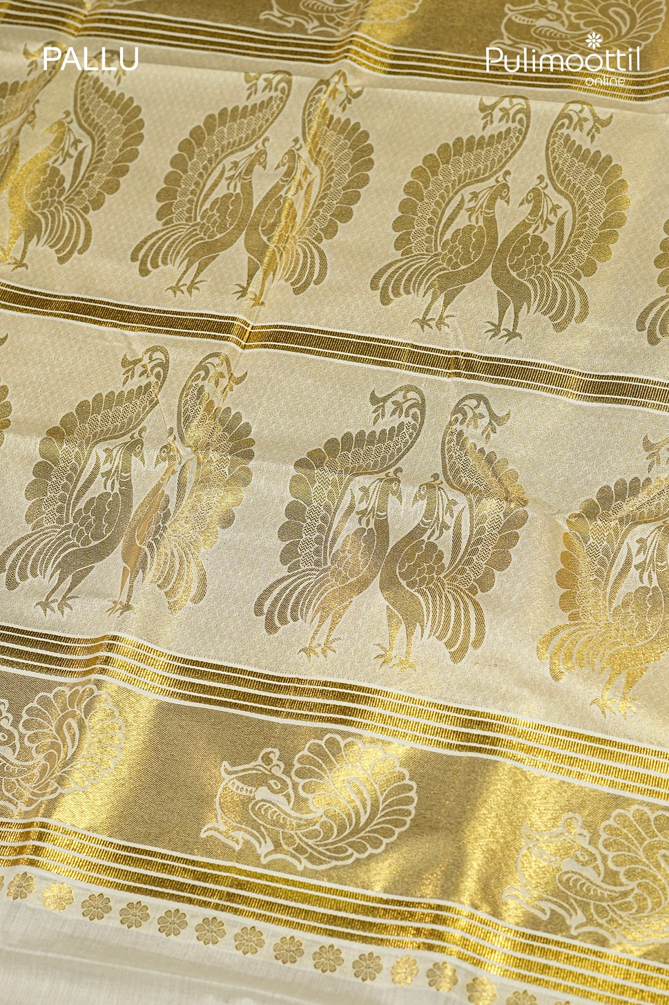 Kerala Traditional Golden Tissue Set Saree