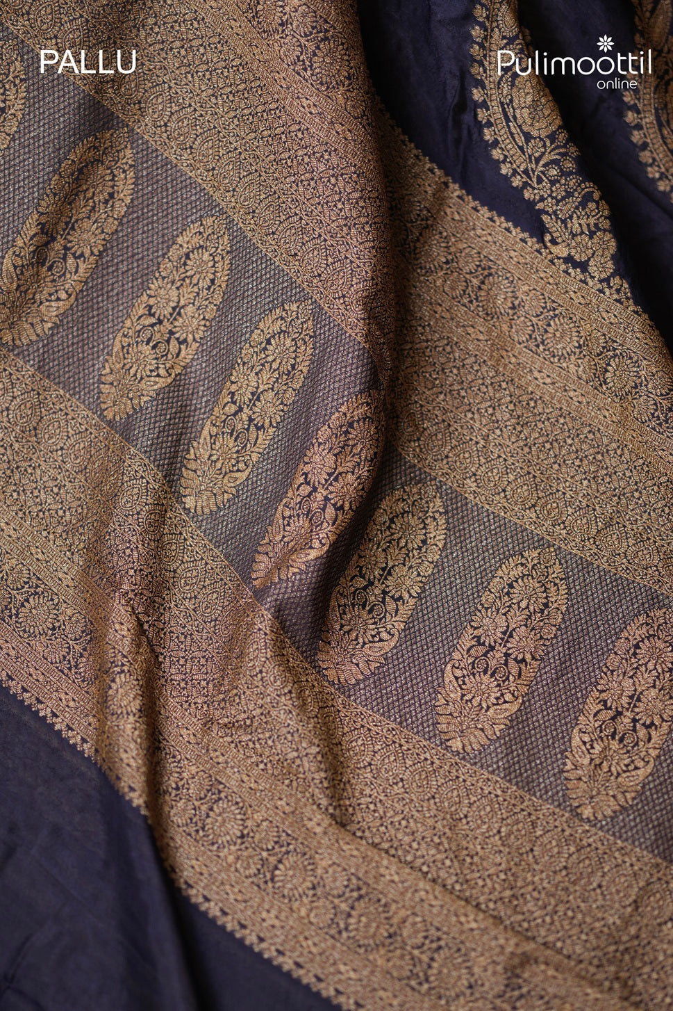Dark Blue Colour Banarasi Saree