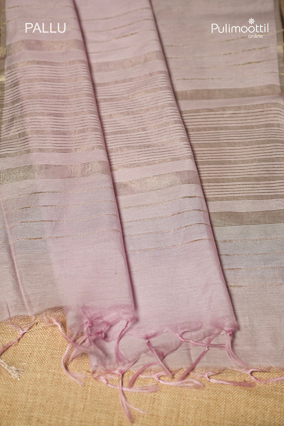 Baby Pink Colour Semi Tussar Saree