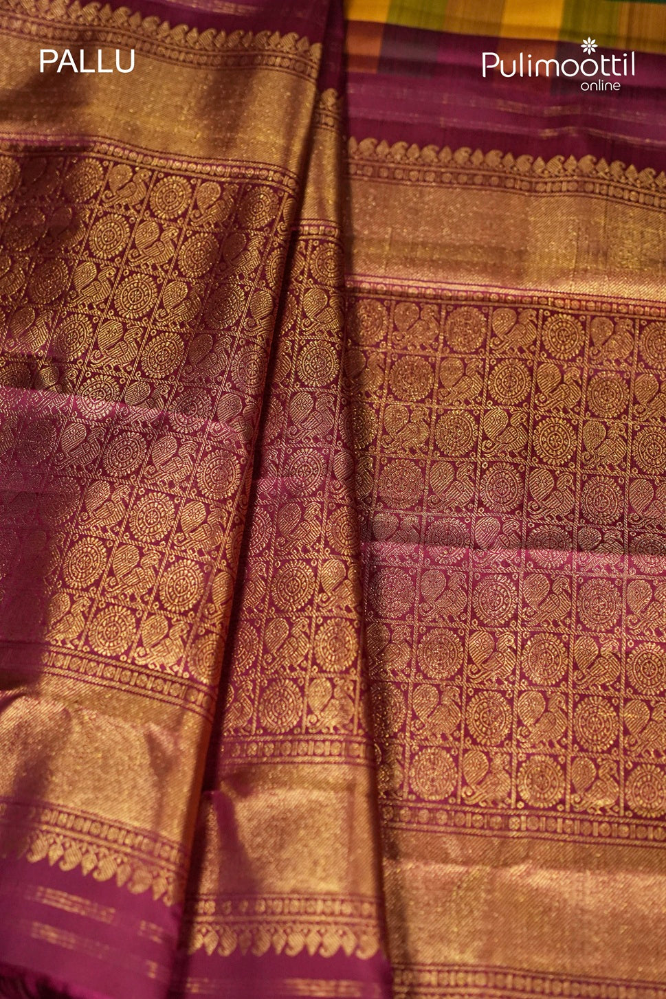 Madras Check Kanchipuram Designer Saree