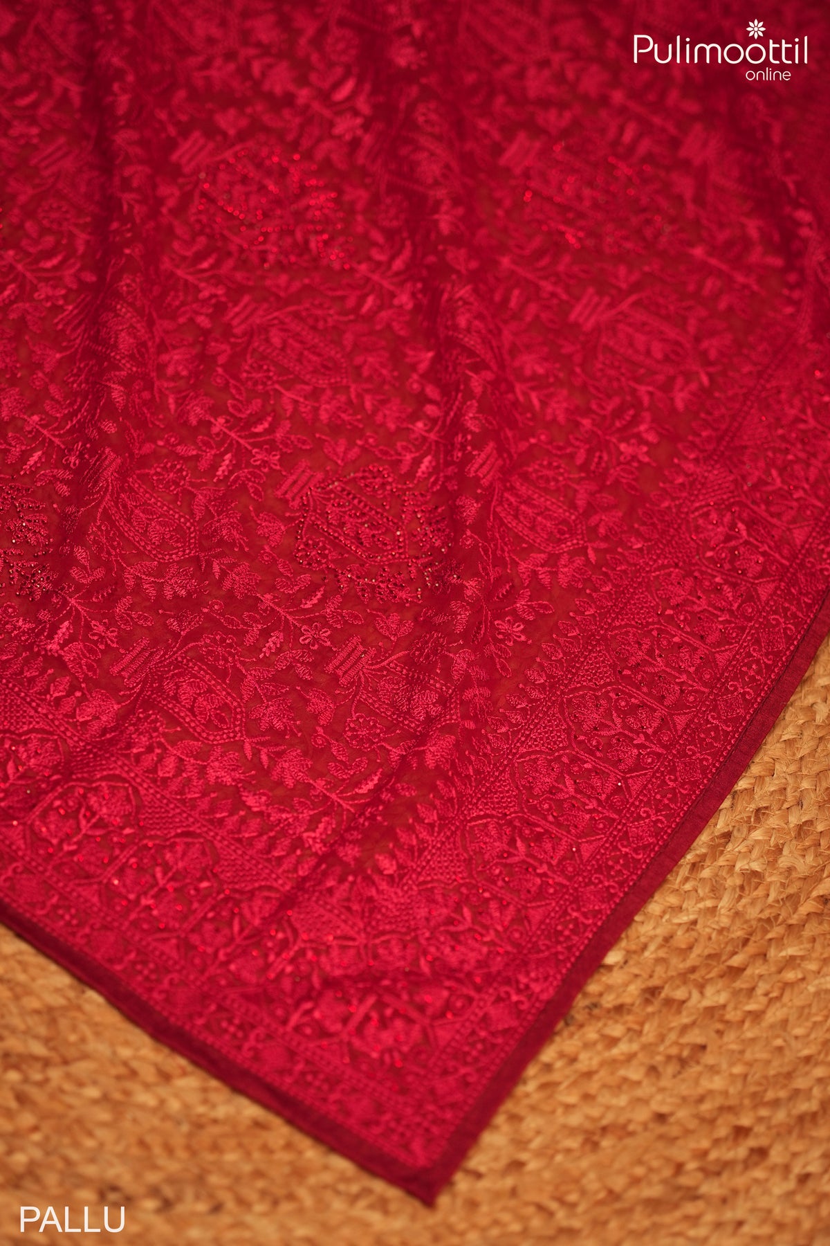 Red Color Georgette Fancy Saree