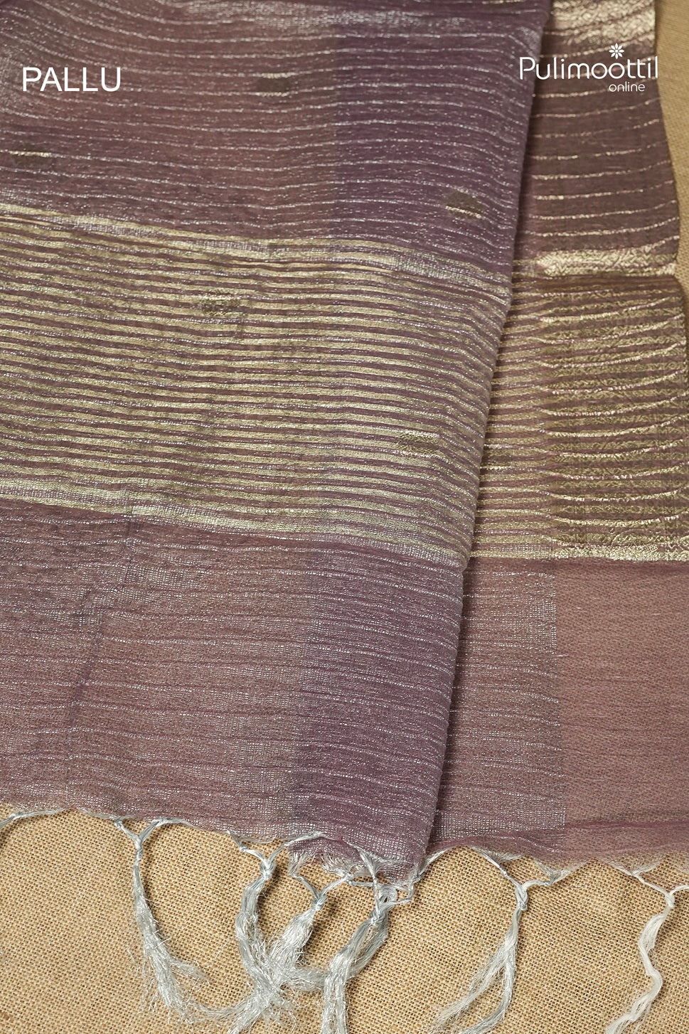 Onion Colour Semi Tissue Saree