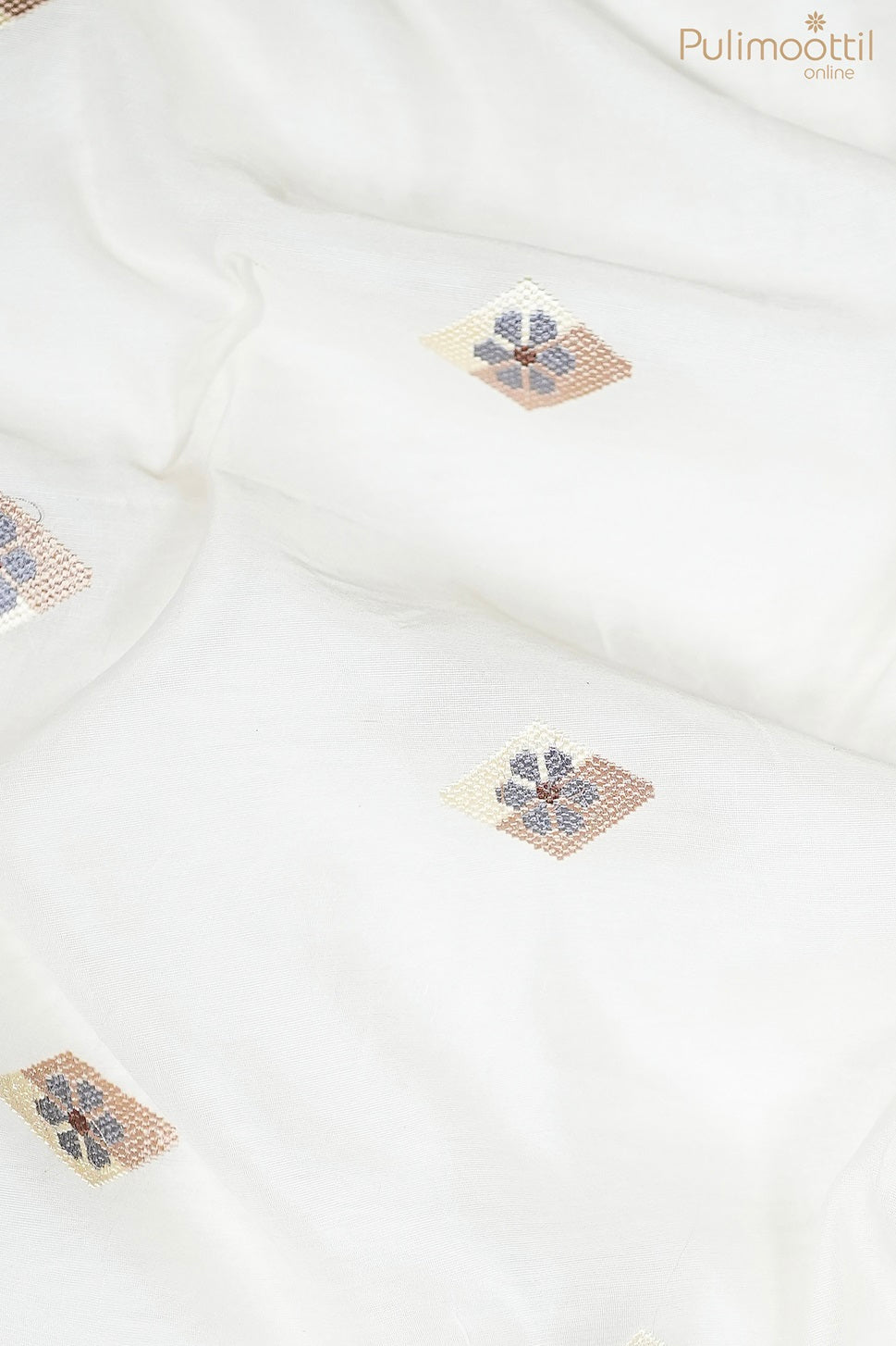 Off White Colour Chanderi Fabric