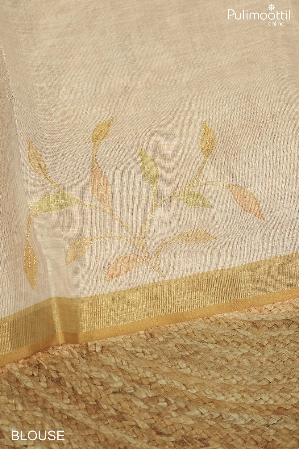 Onam Special Traditional Linen Tissue Saree