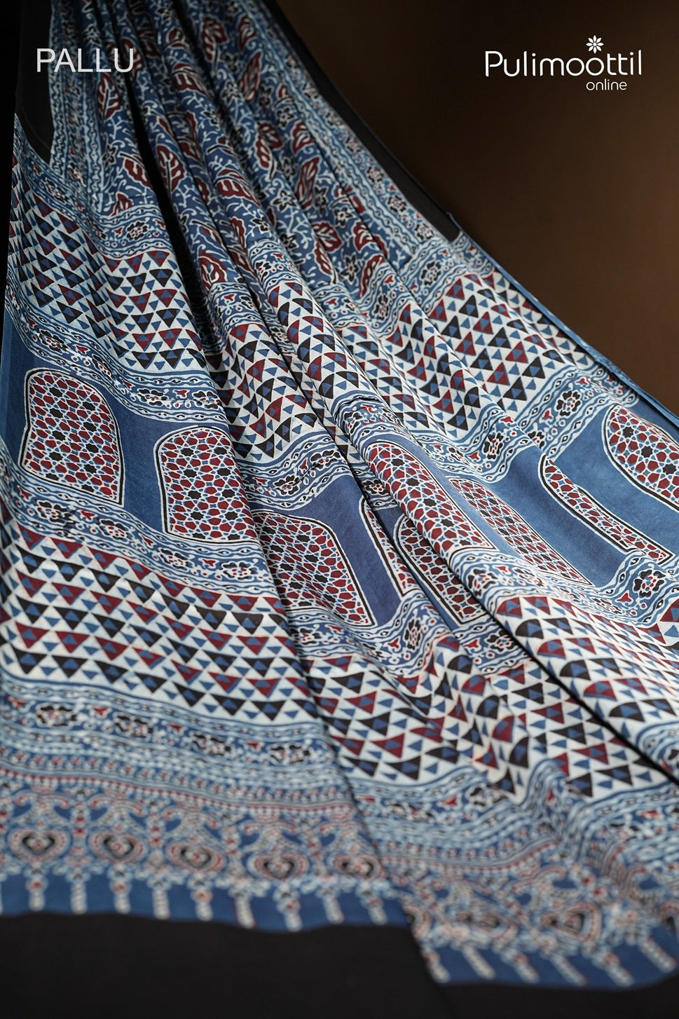 Dark Steel Blue Colour Modal Silk Saree
