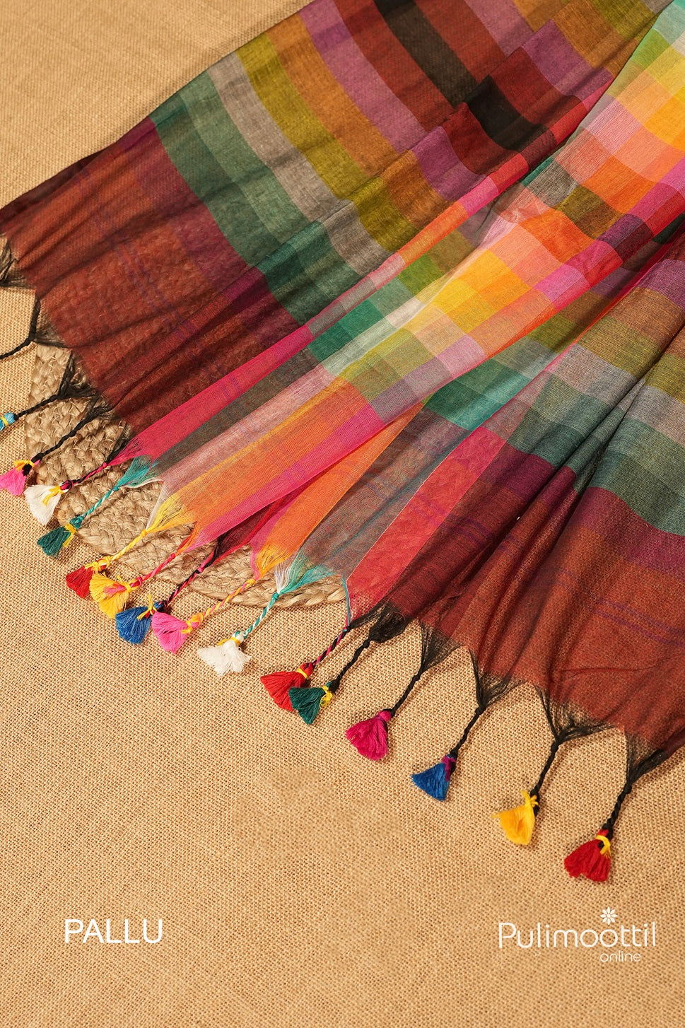 Maroon Colour Mul cotton Saree