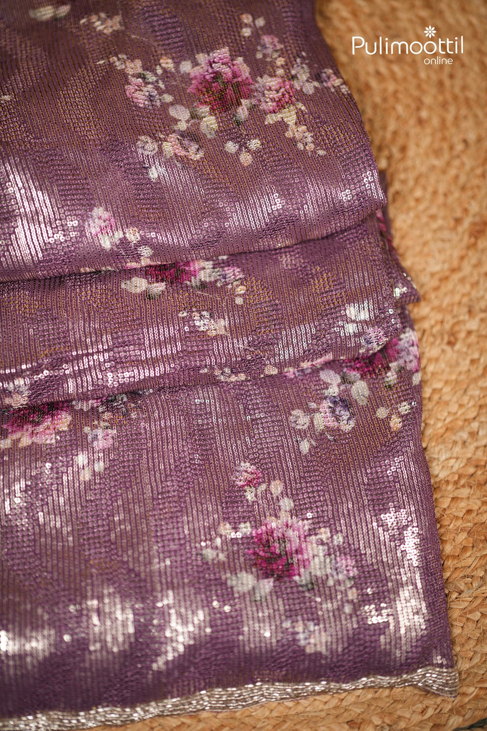 Purple Violet Colour Georgette Fancy Saree