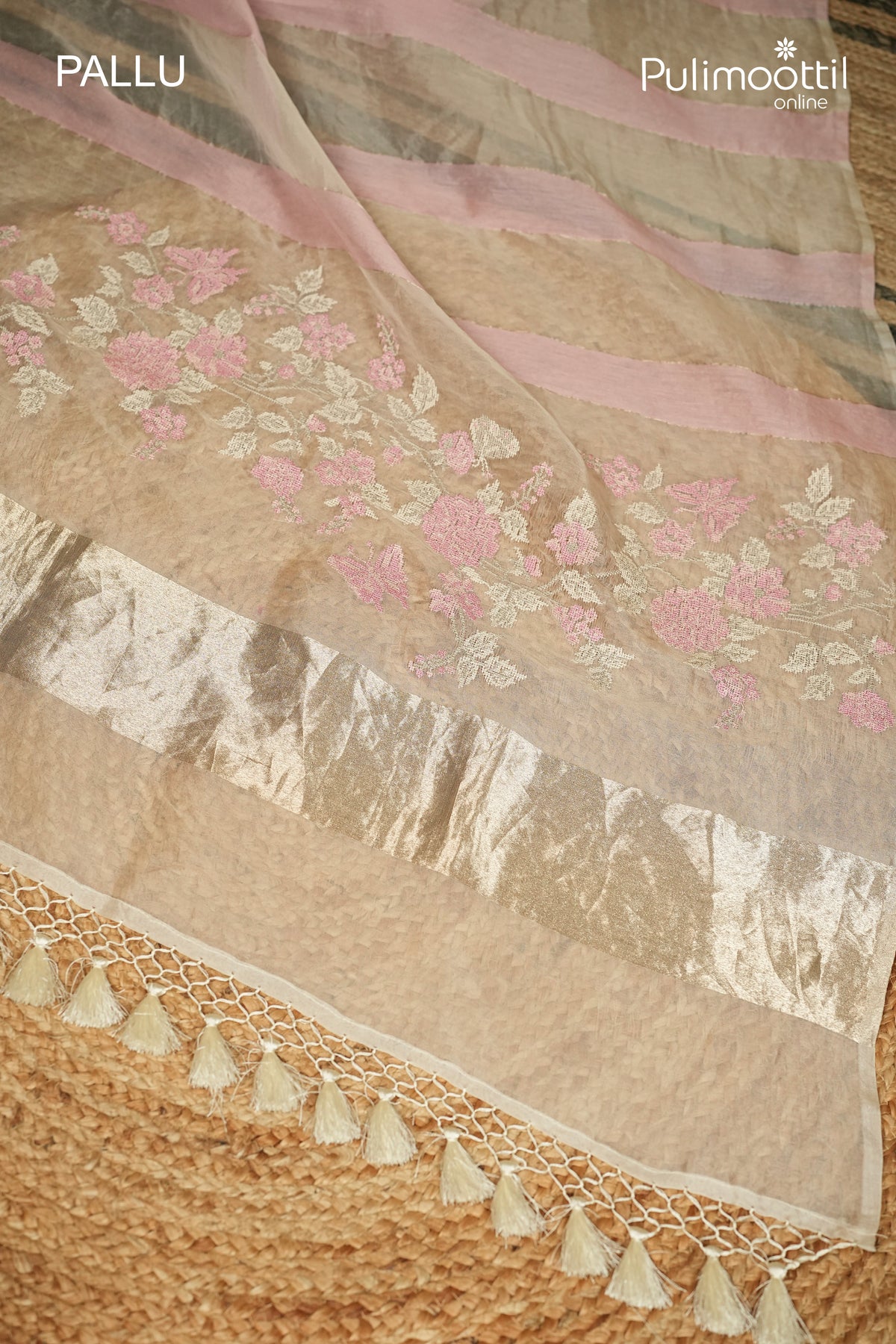 Off White Colour Organza Fancy Saree