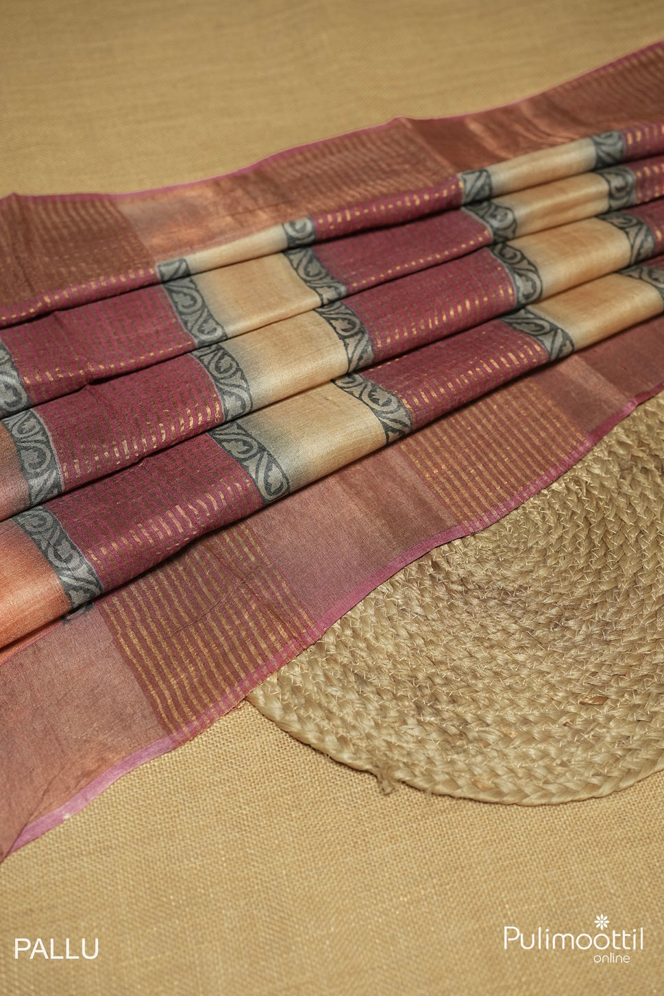 Multicolour Tussar Silk Saree