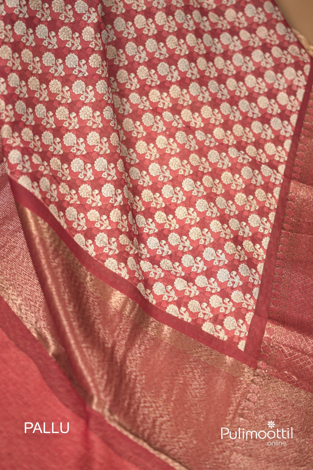 Brick Colour Chanderi Saree