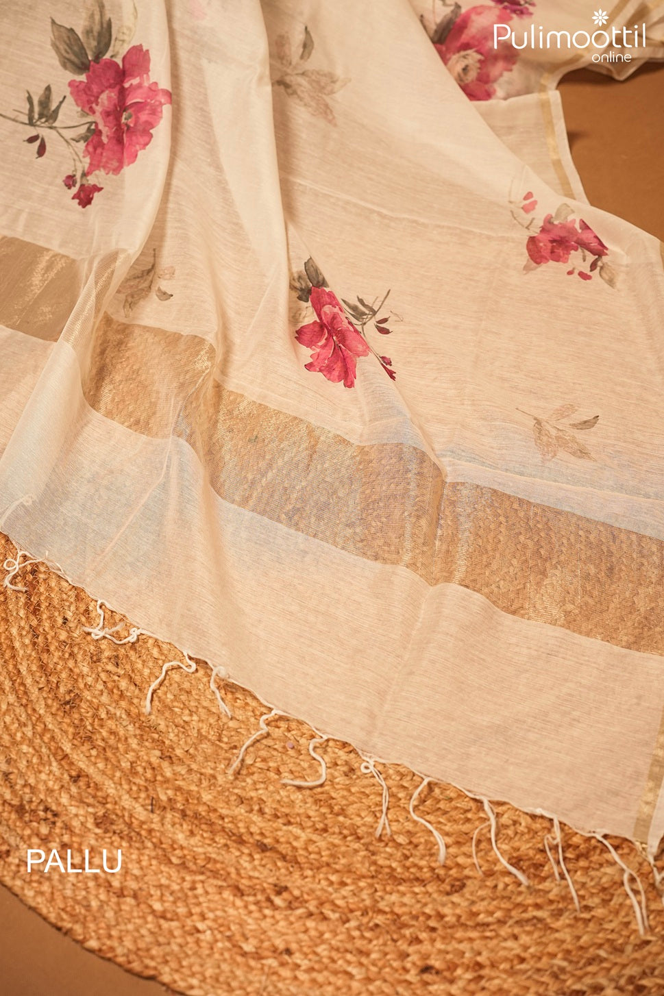 Semi Chanderi traditional Saree