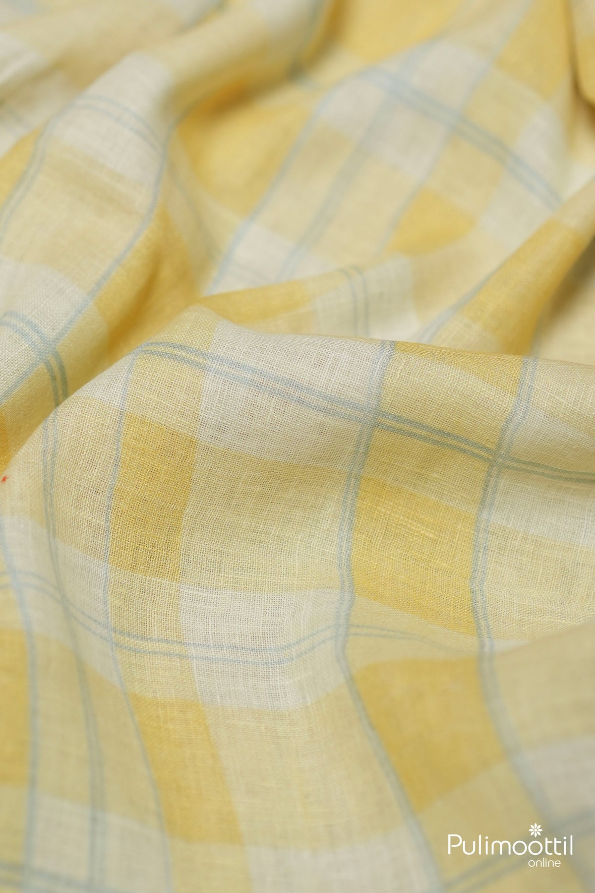 Yellow Color Linen Fabric