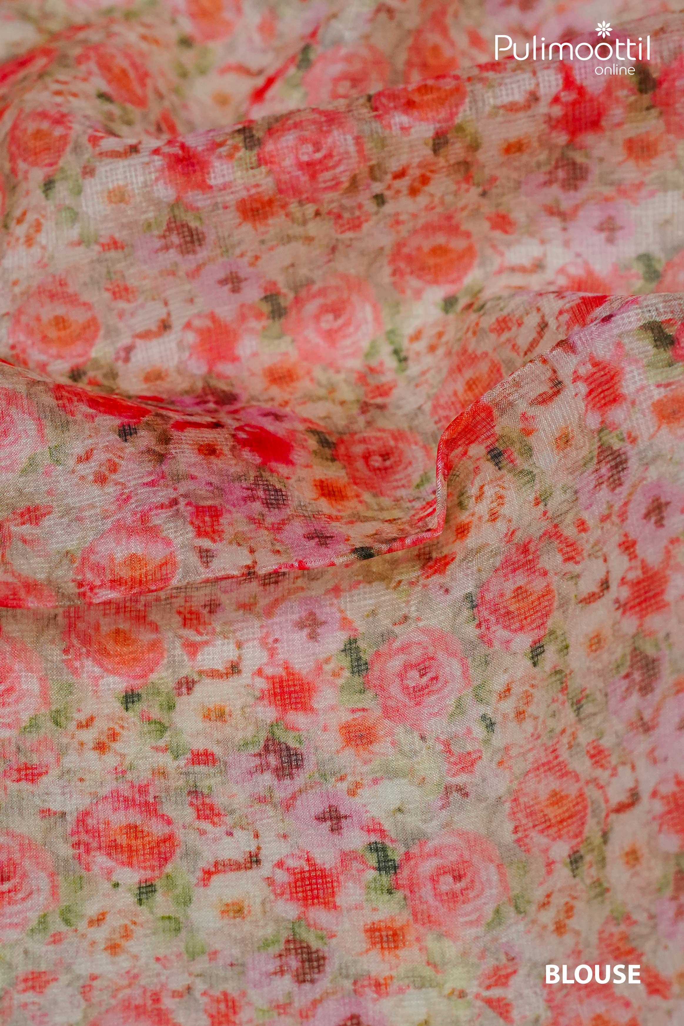 Light Pink Colour Netcota Saree.