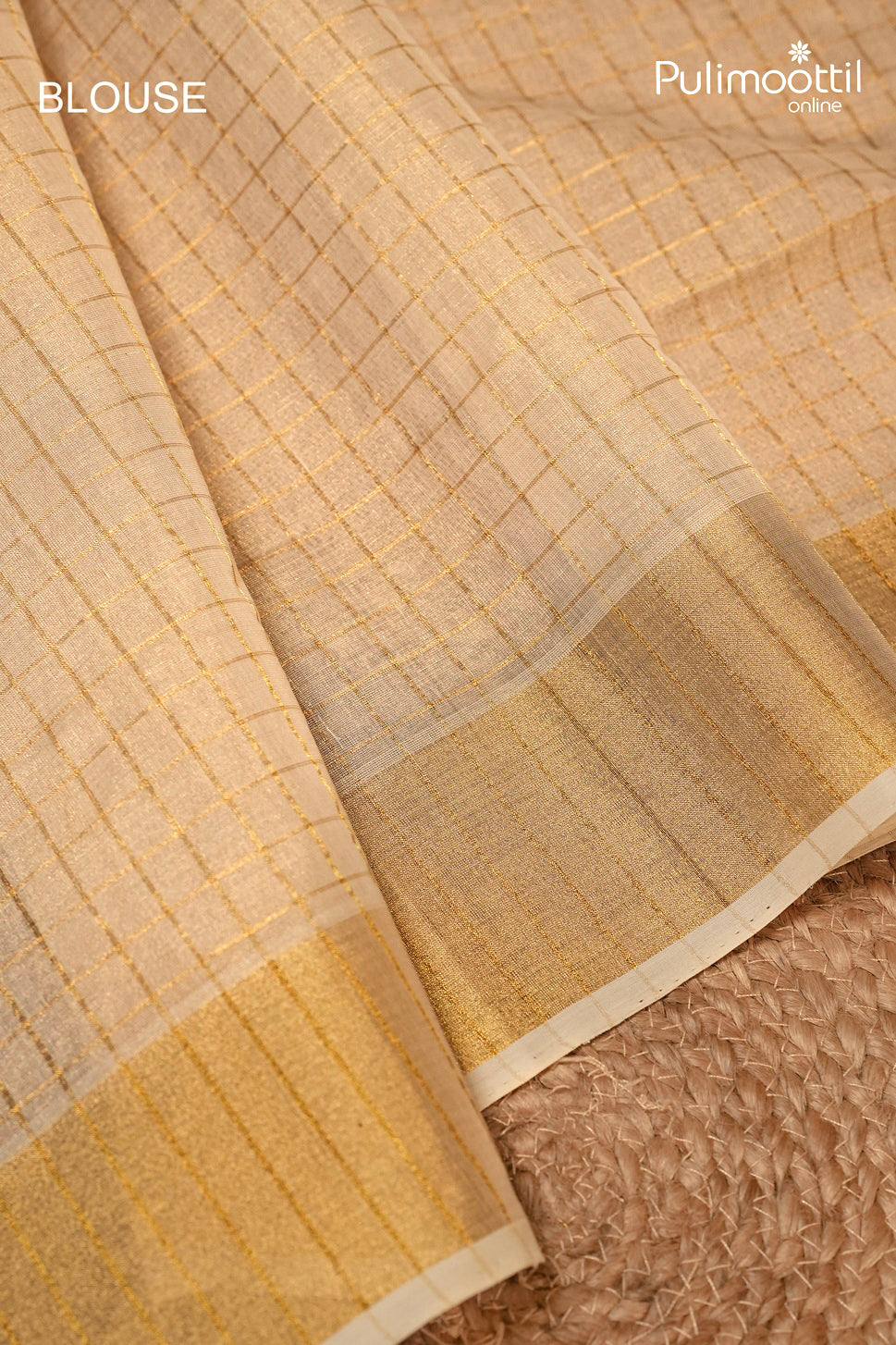 Kerala Traditional Golden Tissue Handloom Set Saree