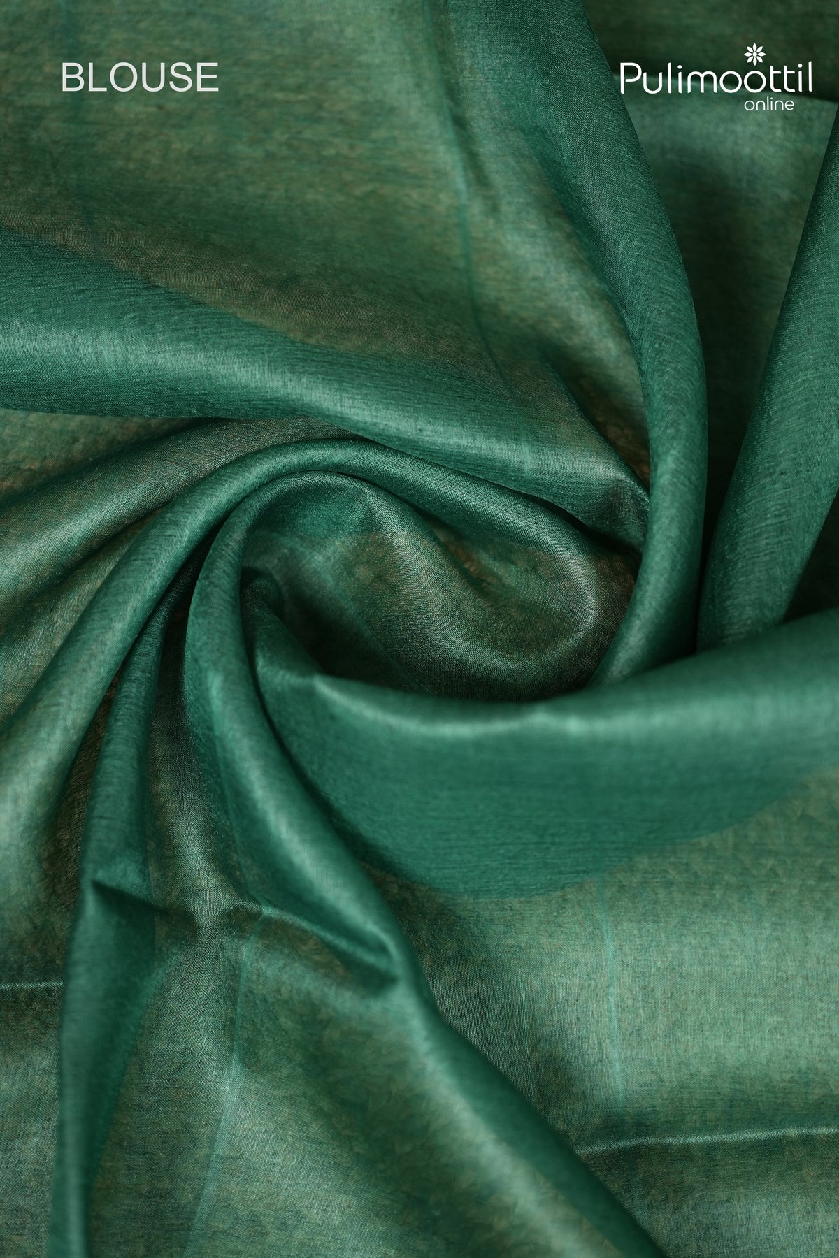 Peacock Green Colour Tussar Silk Saree