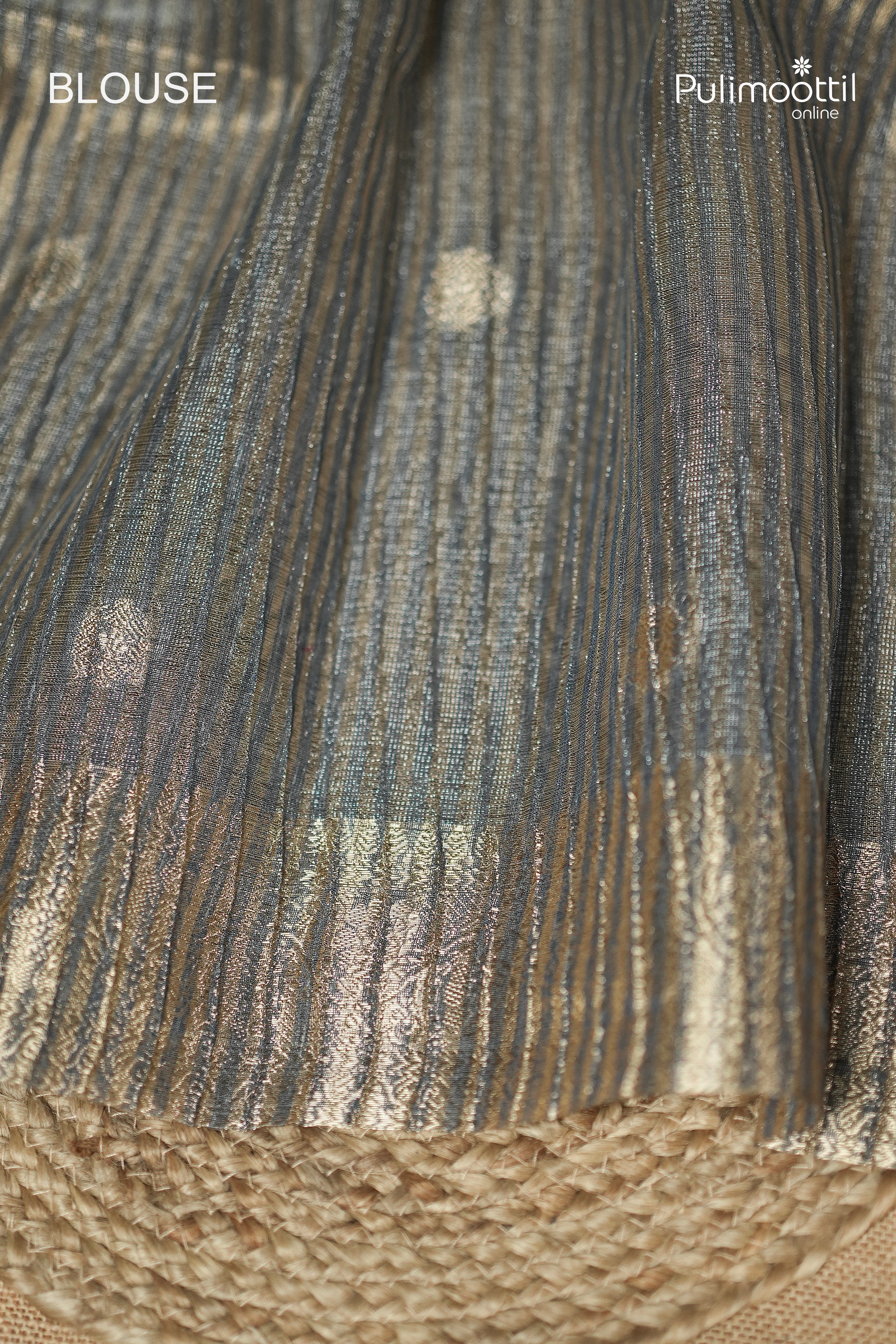 Steel Blue Colour Semi Tissue Saree