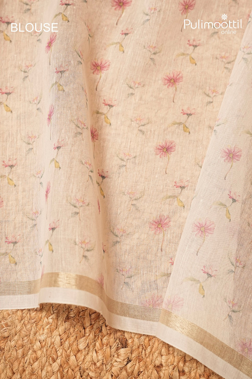 Offwhite Colour Semi Chanderi Traditional Saree