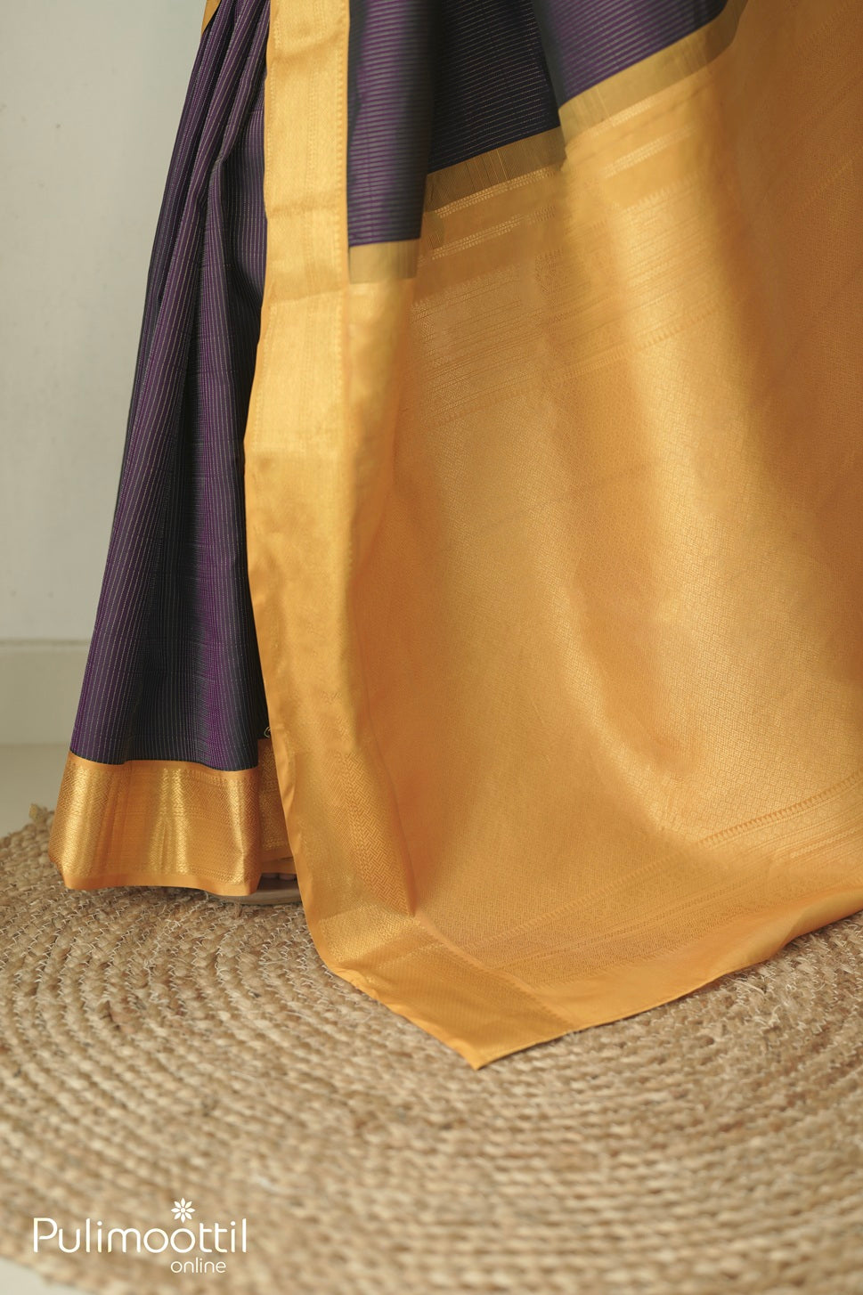 Violet Colour Kanchipuram Saree.