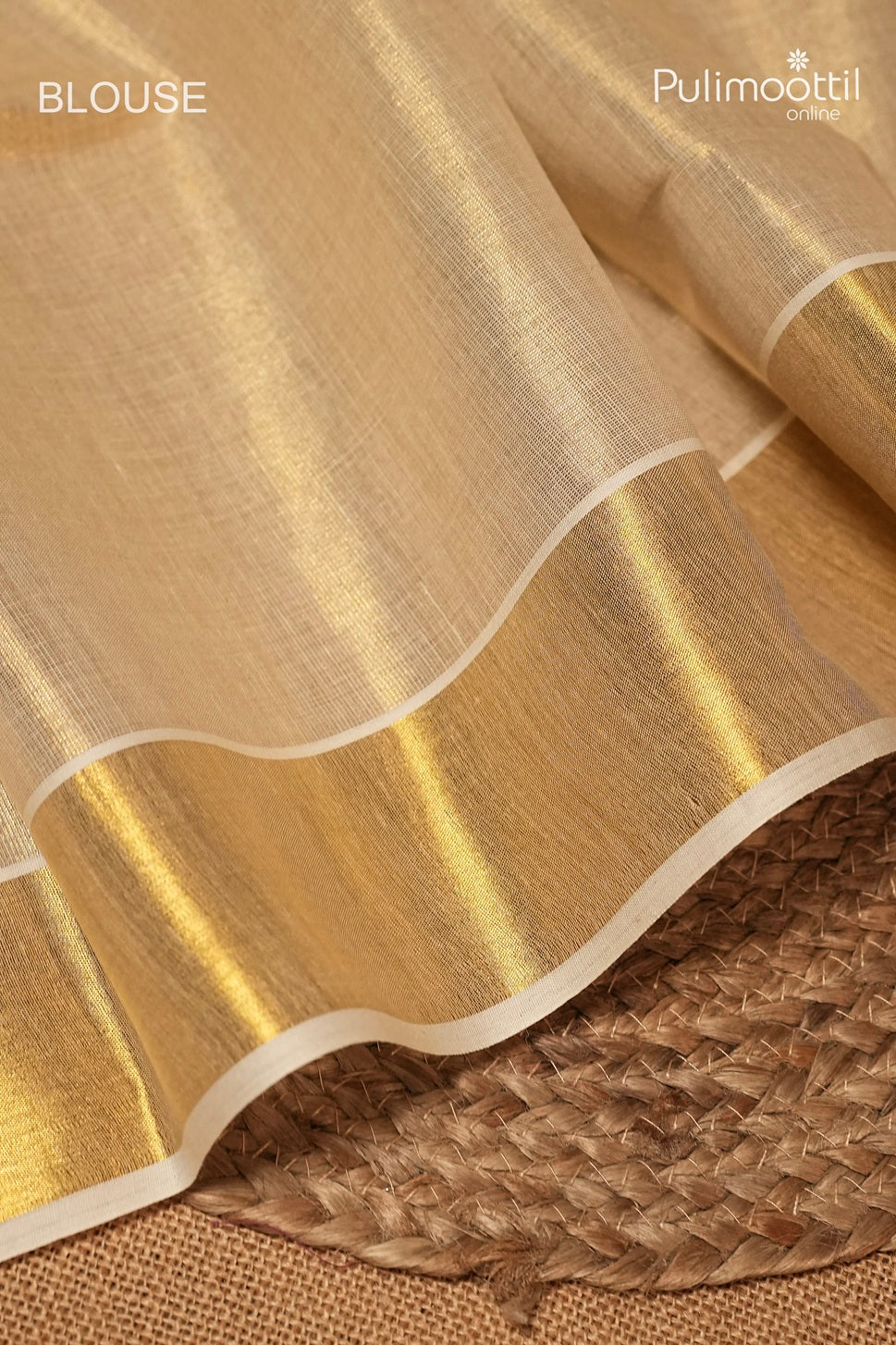 Kerala Traditional Golden Tissue Set Saree
