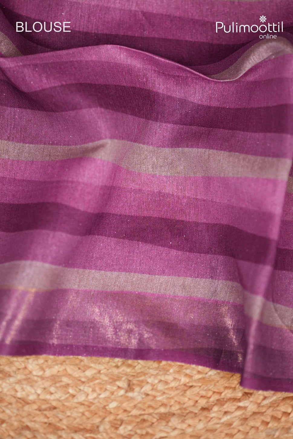 Multicolour Jute And Tussar Silk Saree