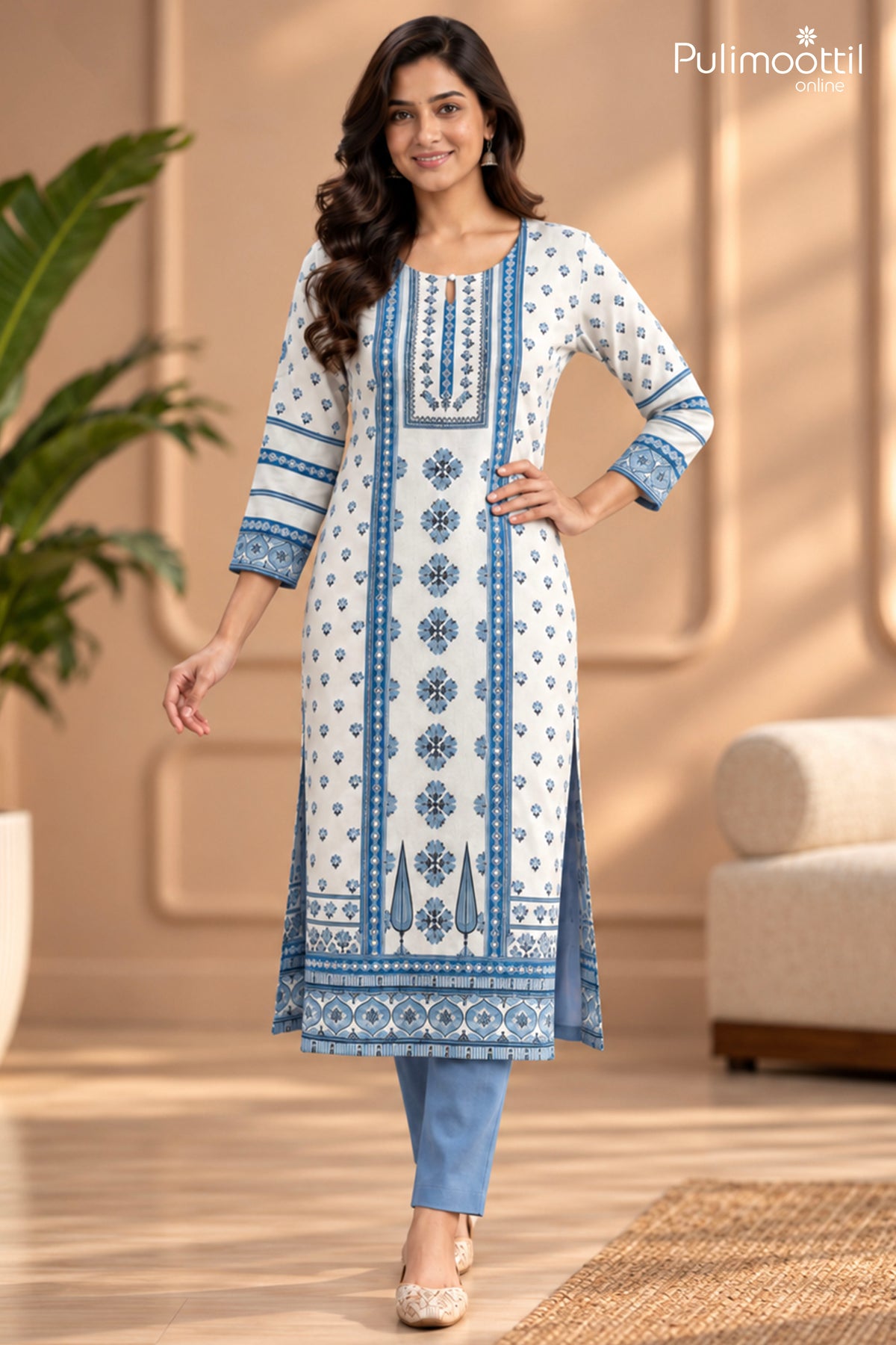 Pastel Blue Kurthi