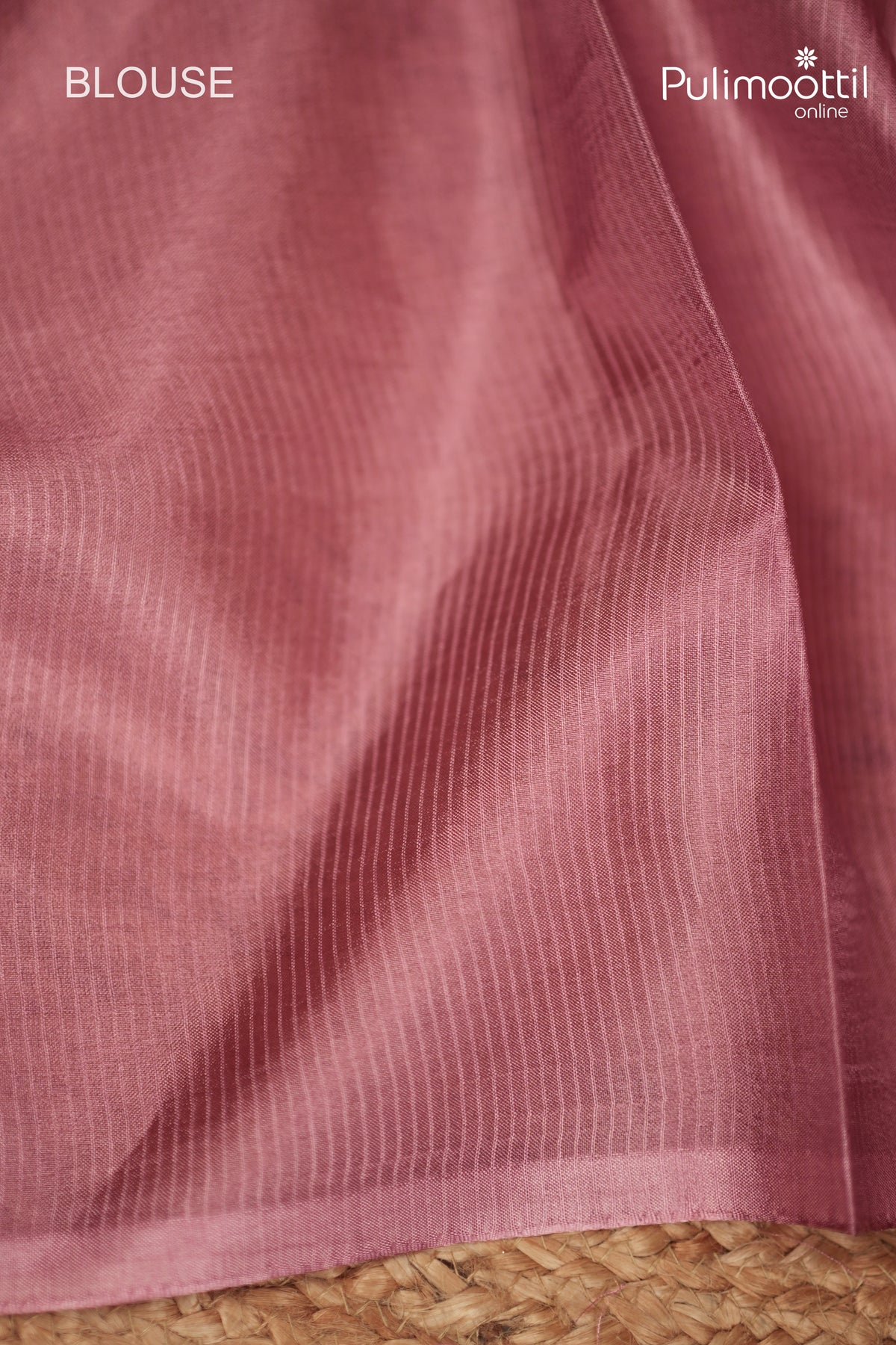 Onion Pink Colour Tussar Silk Saree