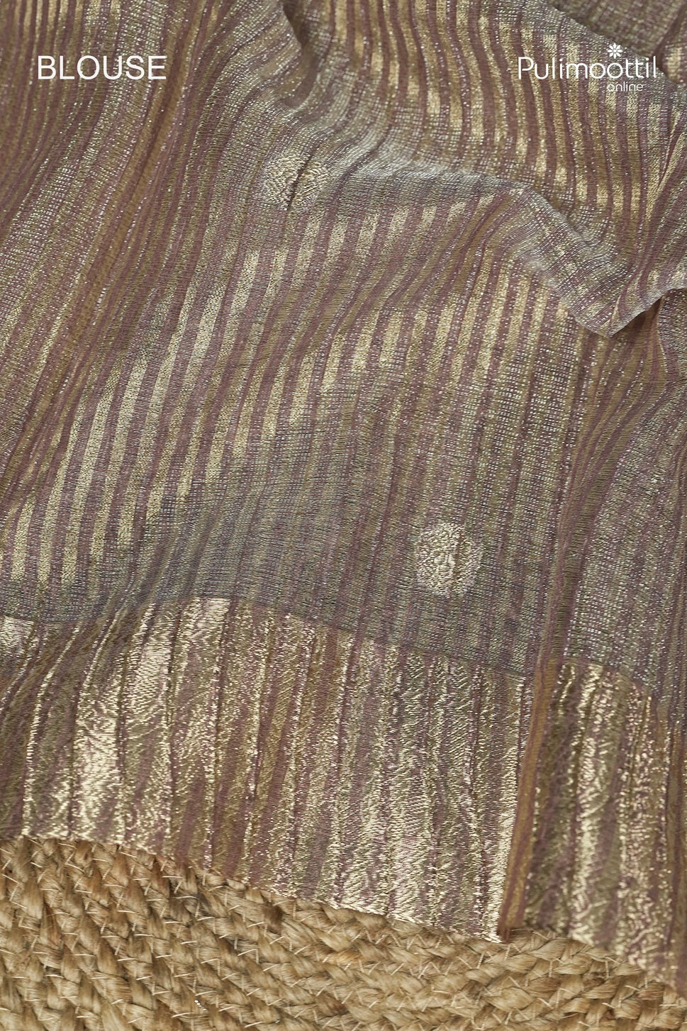 Onion Colour Semi Tissue Saree