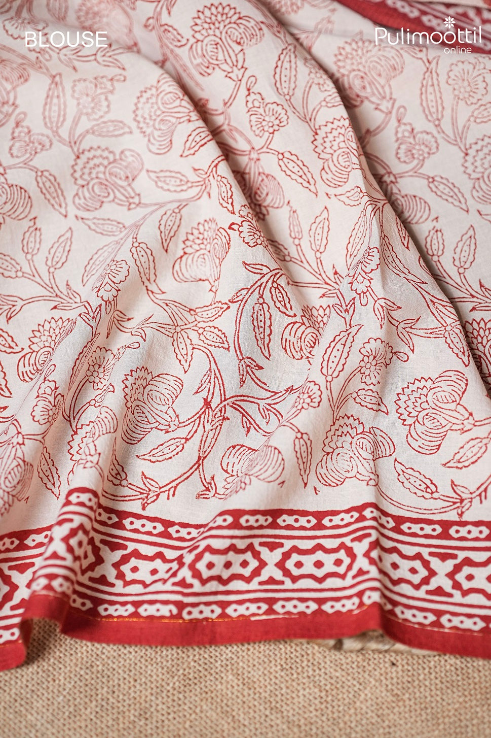 Brick Red Colour Doria Kota Saree.
