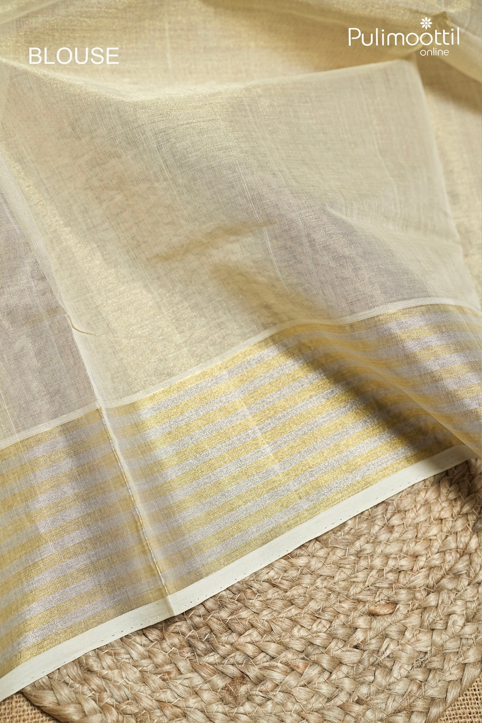 Kerala Traditional Golden Tissue Handloom Saree