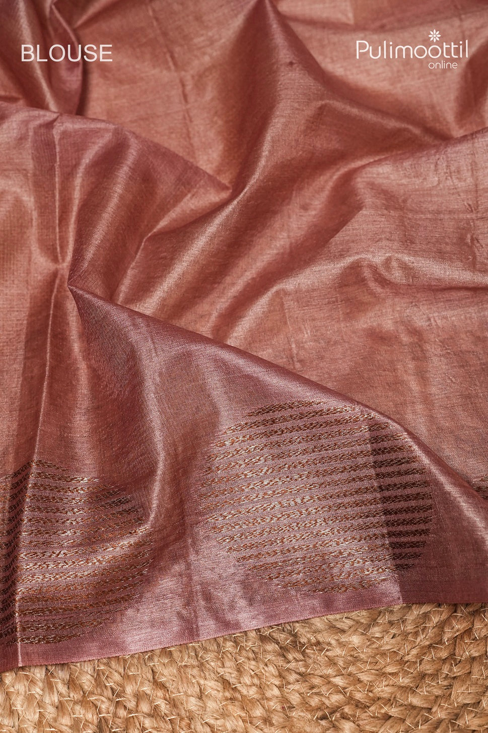 Pastel Onion Colour Tassur Silk Saree