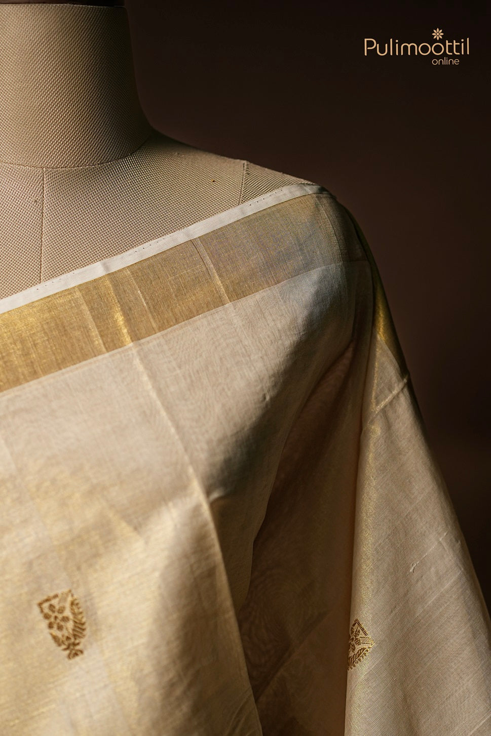 Kerala Traditional Golden Tissue Handloom Set Saree
