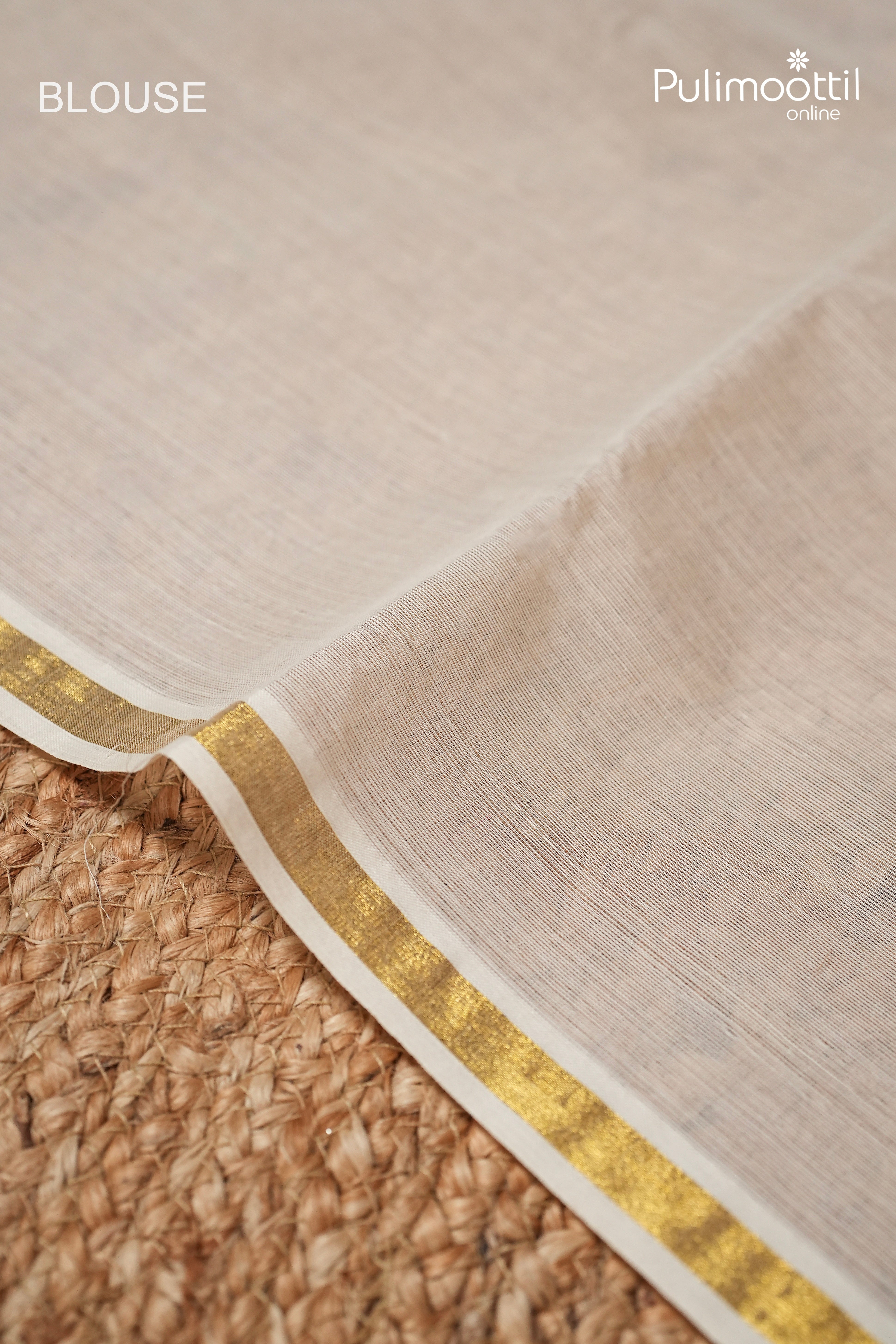 OffWhite Colour Kerala Traditional Cotton Set Saree