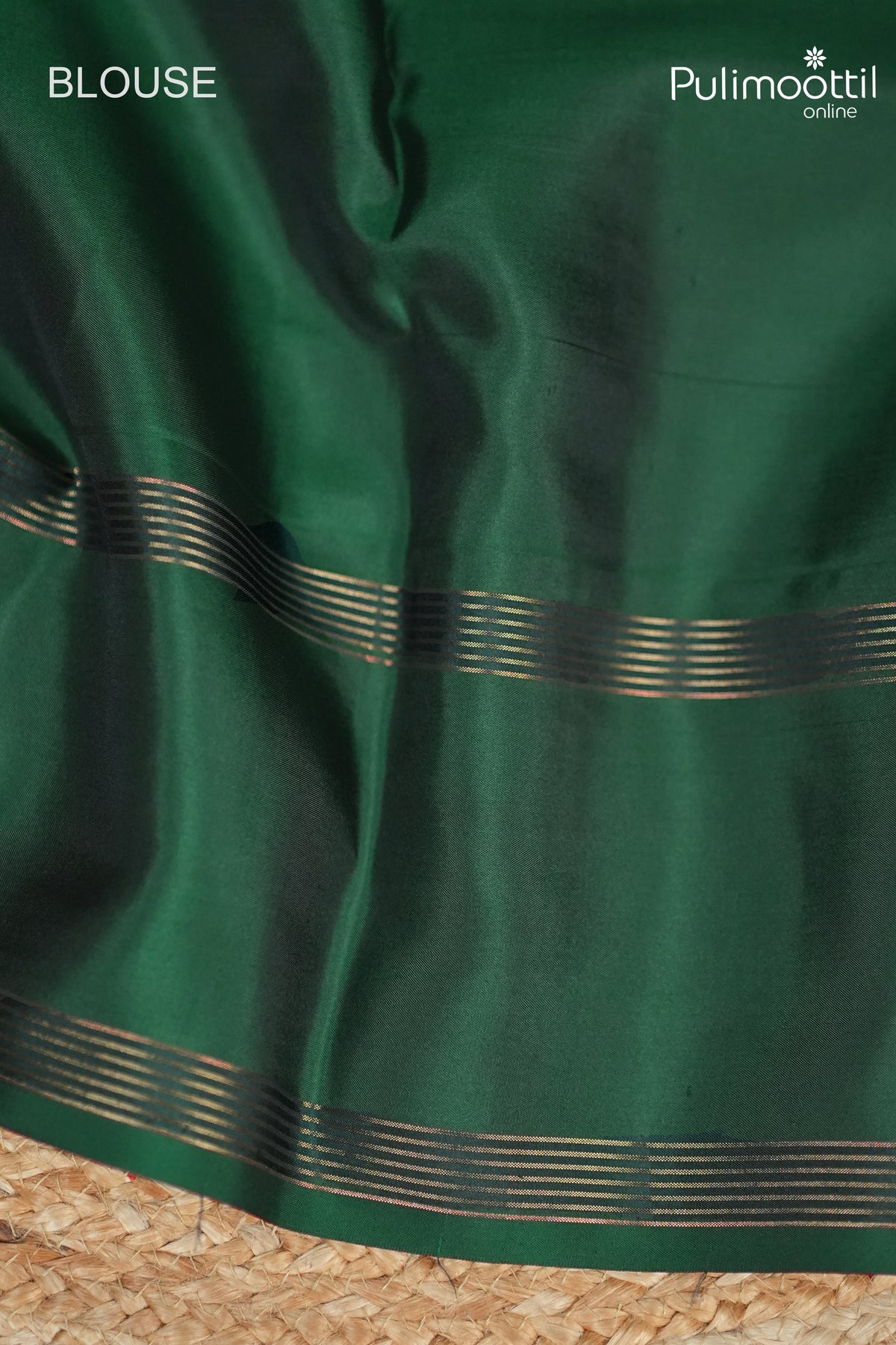 Bottle Green Colour Kanchipuram Designer Saree
