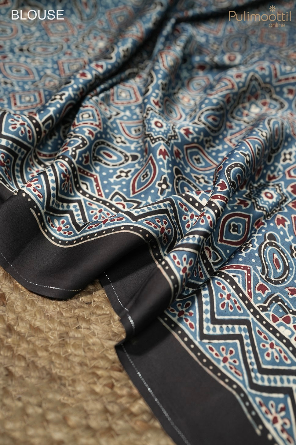 Dark Steel Blue Colour Modal Silk Saree