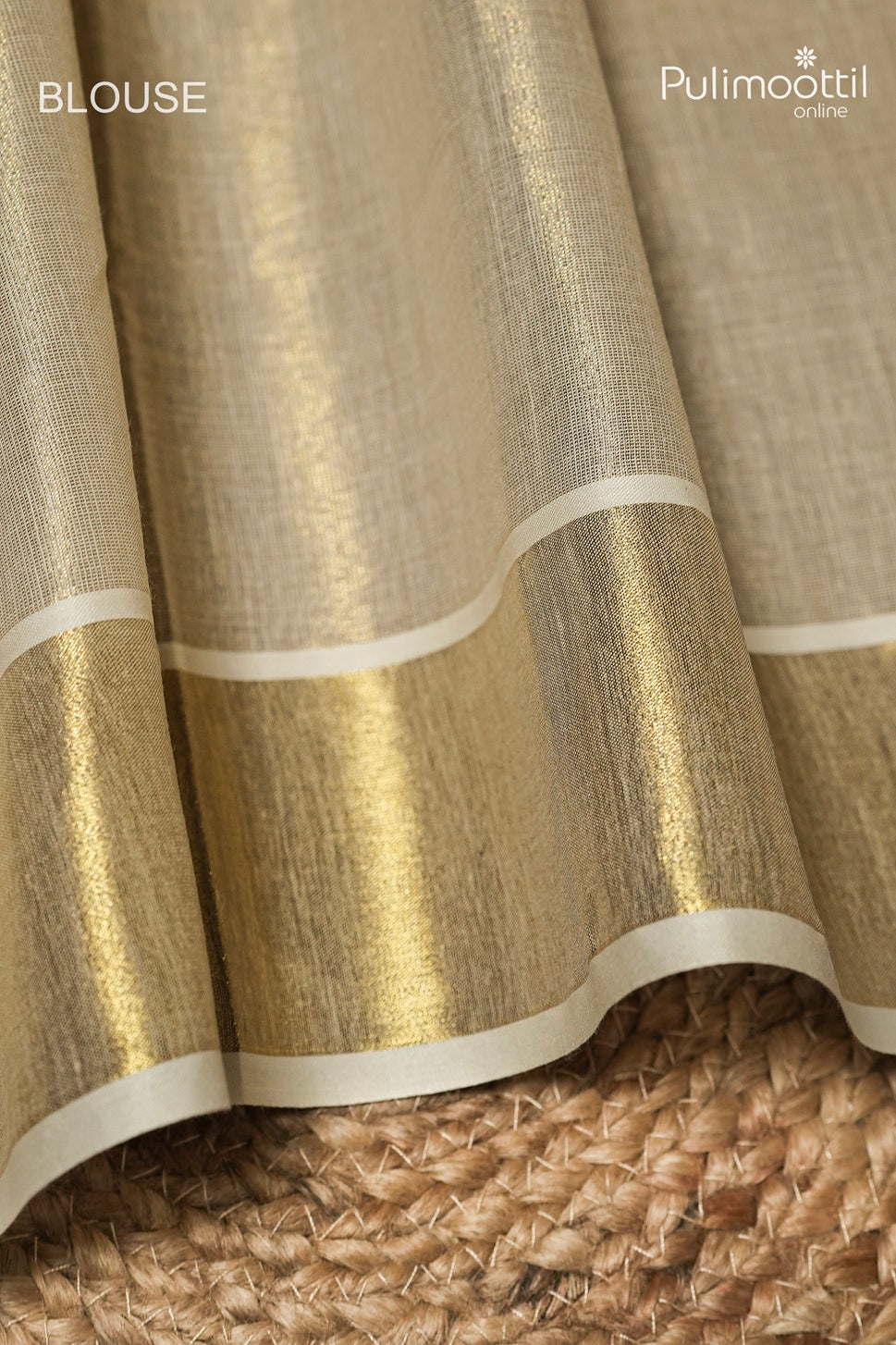 Kerala Traditional Golden Tissue Set Saree