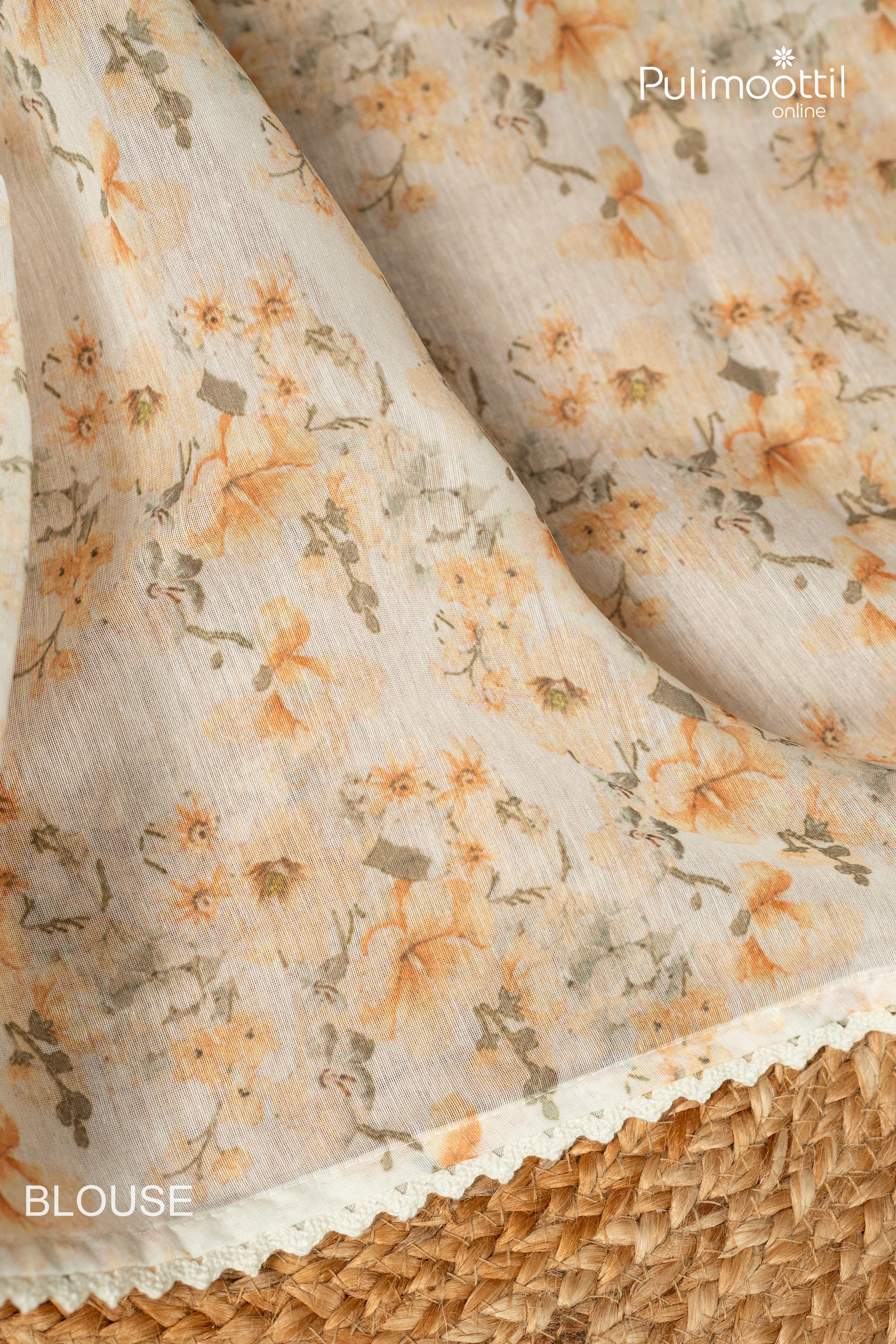 OffWhite Colour Semi Chanderi Fancy Saree