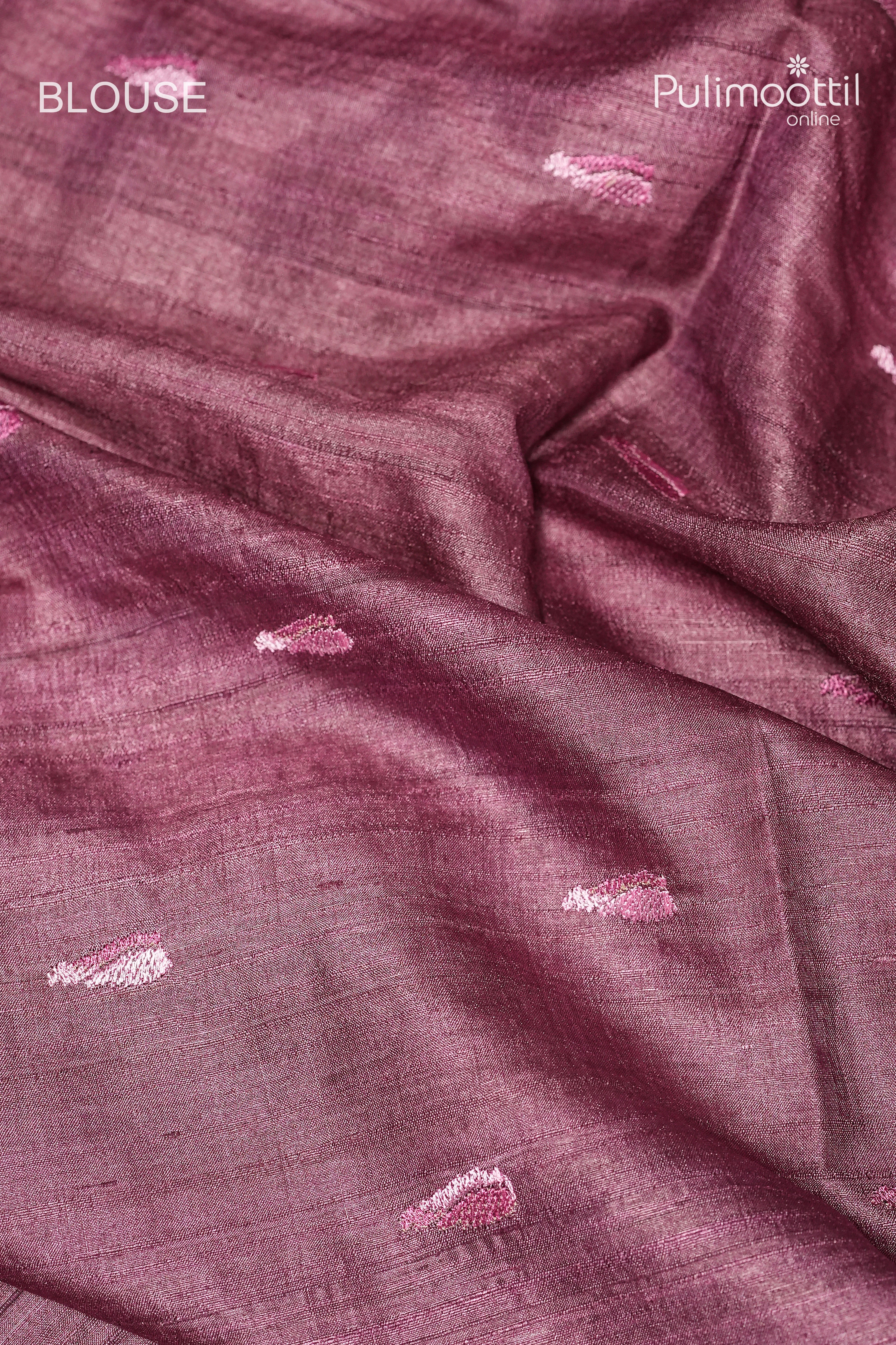 Onion Pink Colour Jute Silk Saree